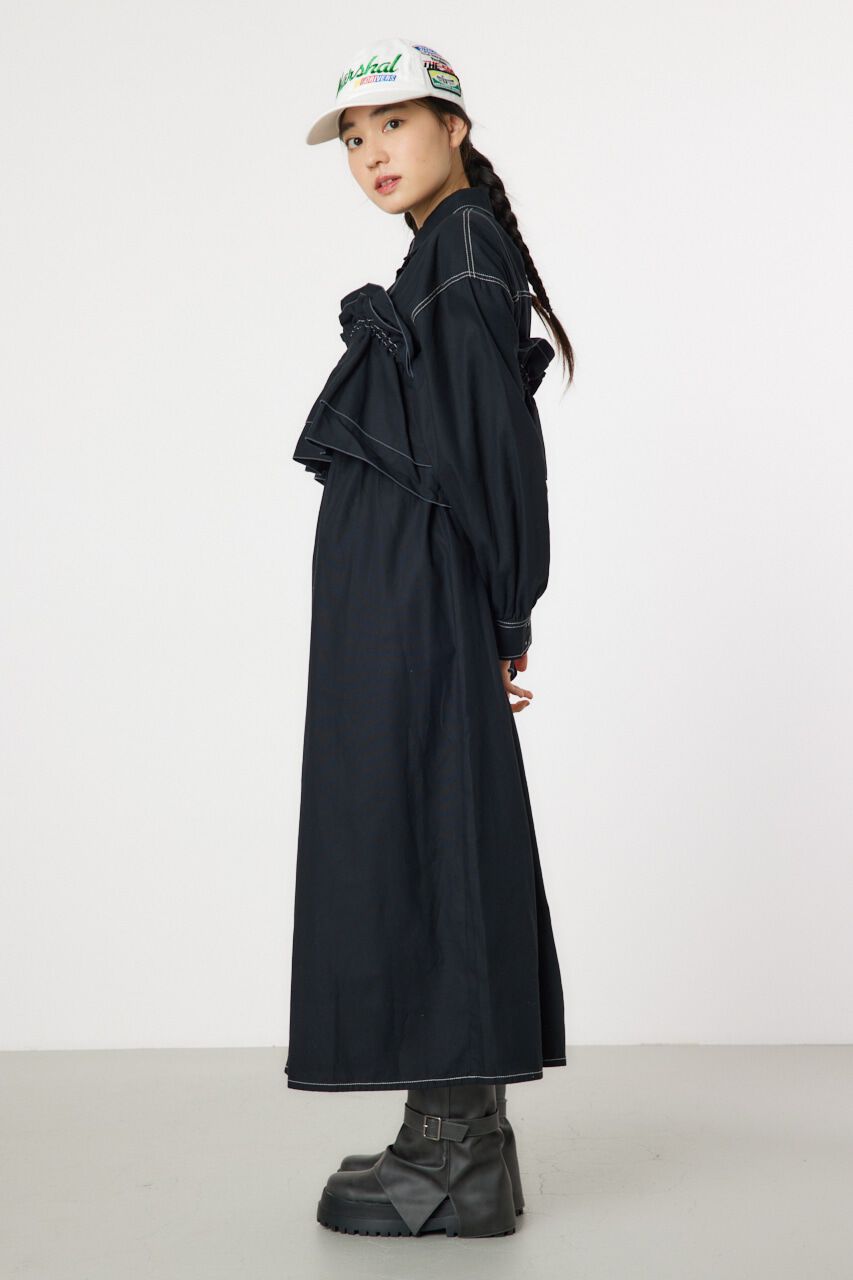 RODEO CROWNS「フリルレイヤードミリタリーロングワンピース」|ワンピース|