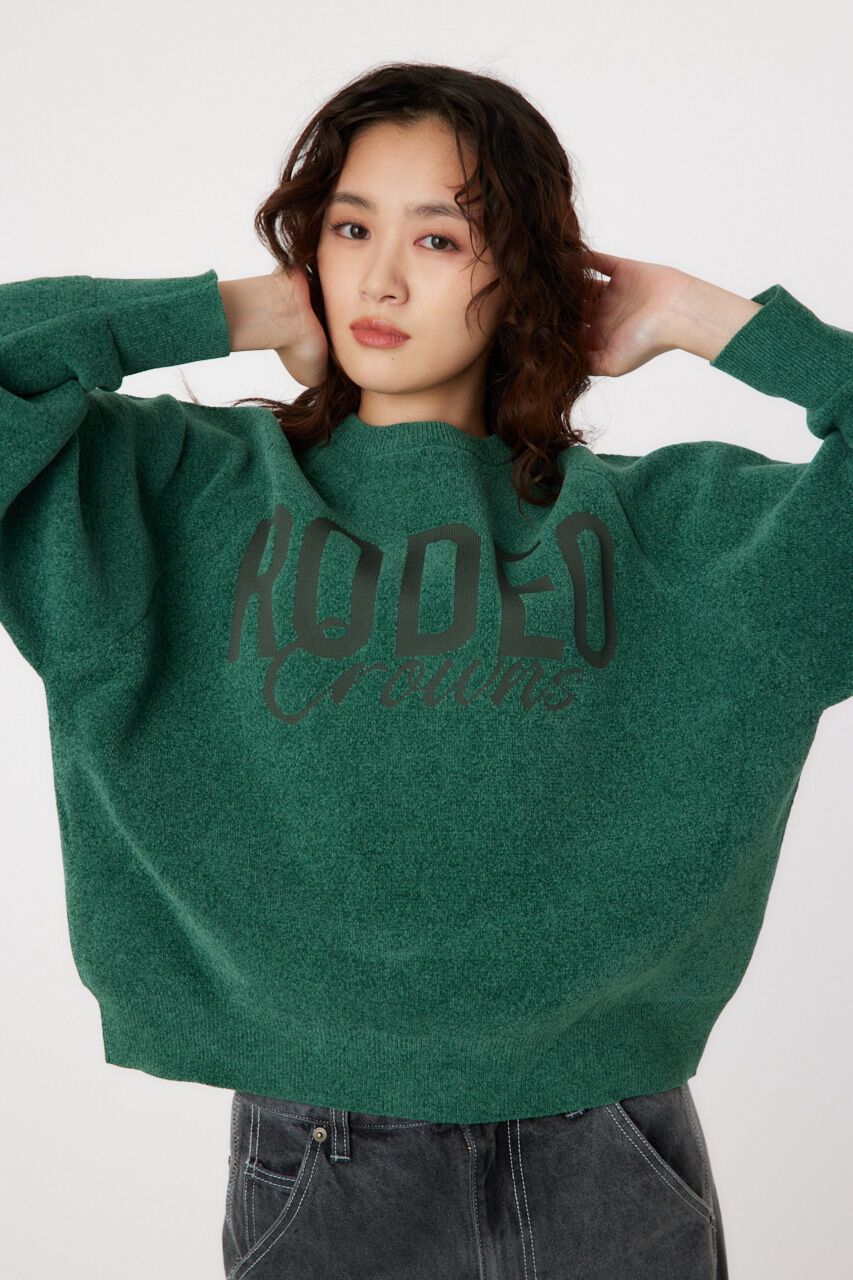 RODEO CROWNS「モールエンボスロゴニットトップス」|ニット・セーター|