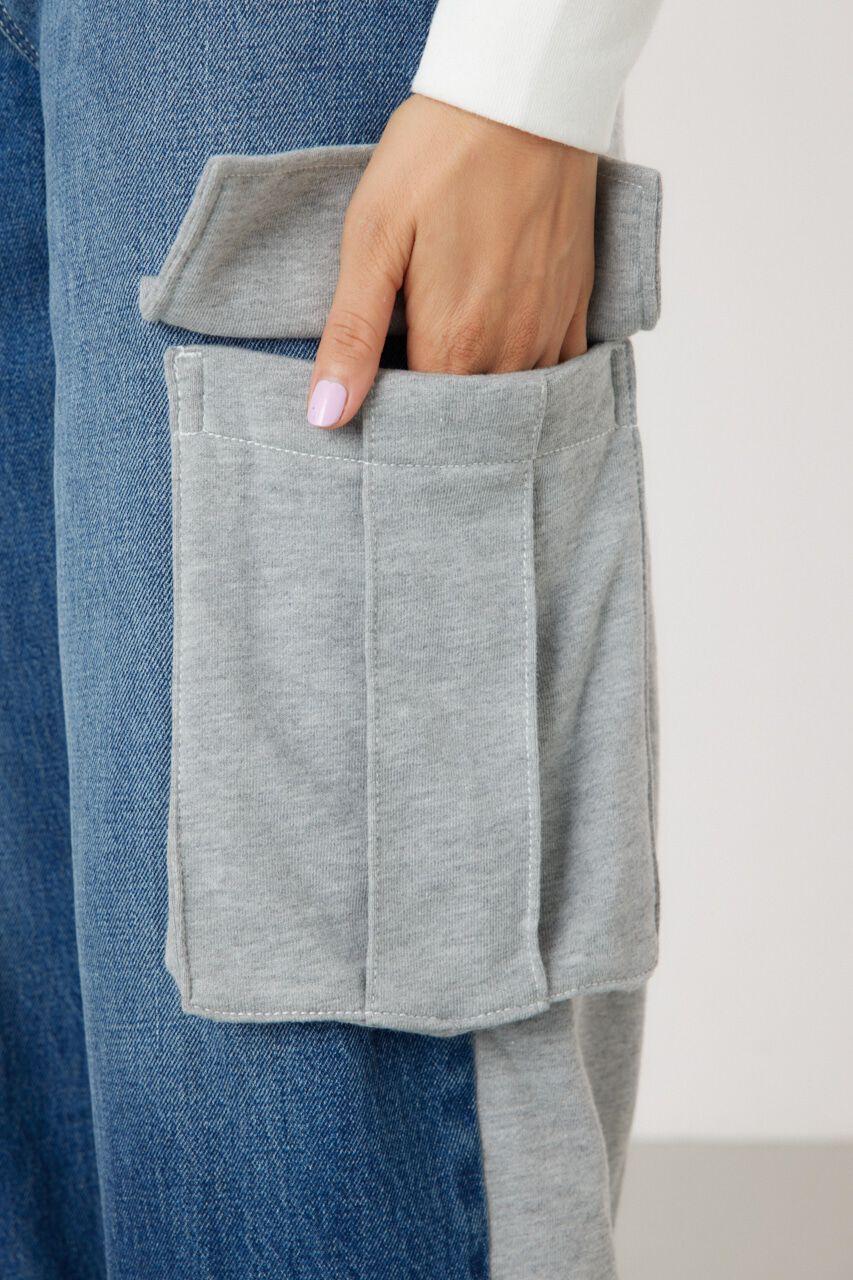 RODEO CROWNS「デニムコンビカーゴパンツ」|デニム|