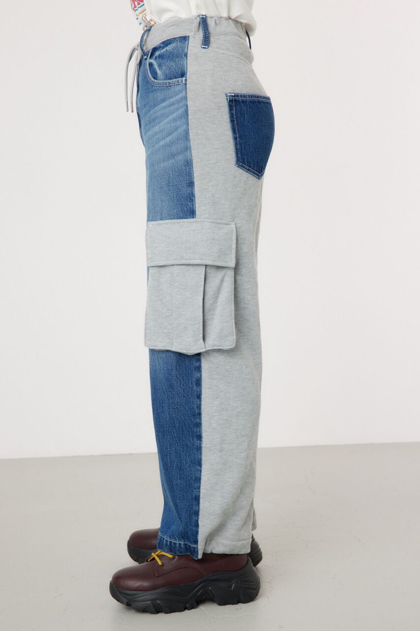 RODEO CROWNS「デニムコンビカーゴパンツ」|デニム|