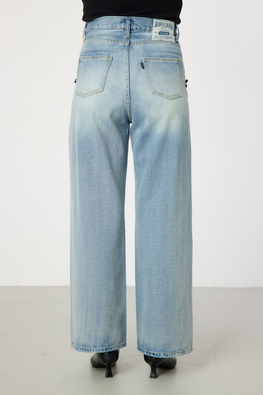 RODEO CROWNS「デコレーションハイウエストワイドデニム」|デニム|