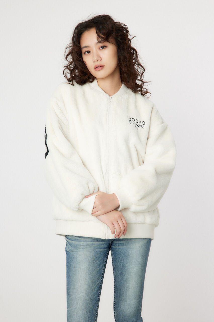 RODEO CROWNS「ロゴエコファーブルゾン」|ブルゾン・スタジャン|