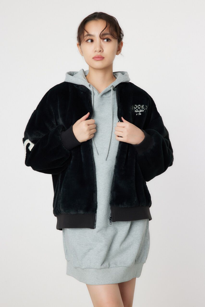 RODEO CROWNS「ロゴエコファーブルゾン」|ブルゾン・スタジャン|