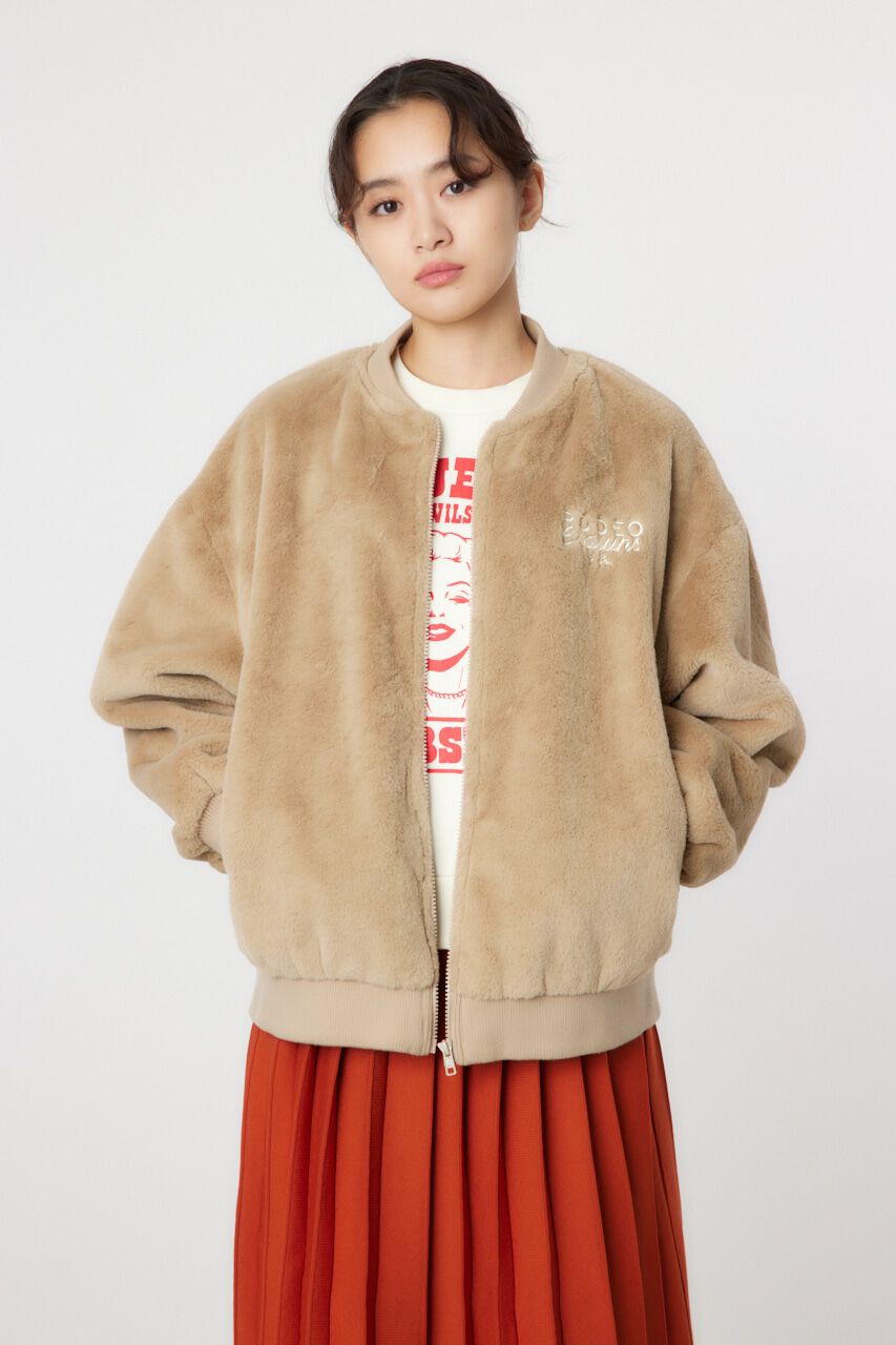 RODEO CROWNS「ロゴエコファーブルゾン」|ブルゾン・スタジャン|