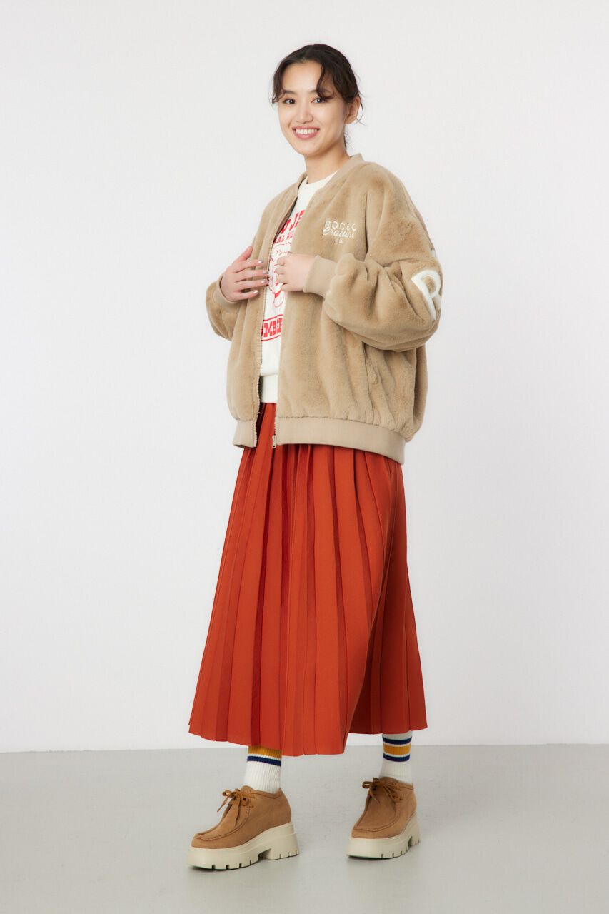 RODEO CROWNS「ロゴエコファーブルゾン」|ブルゾン・スタジャン|