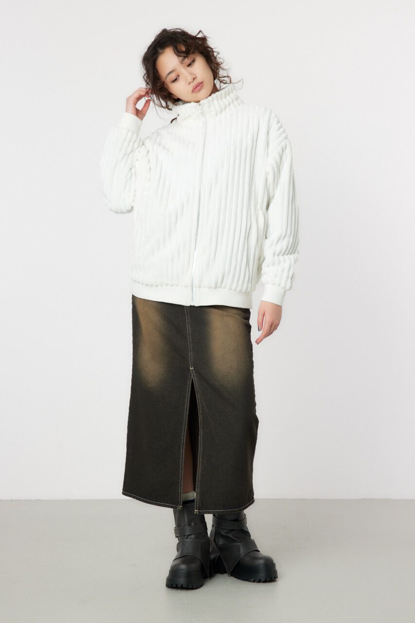 RODEO CROWNS「ハリヌキバックLOGOフェイクファージャケット」|ブルゾン・スタジャン|