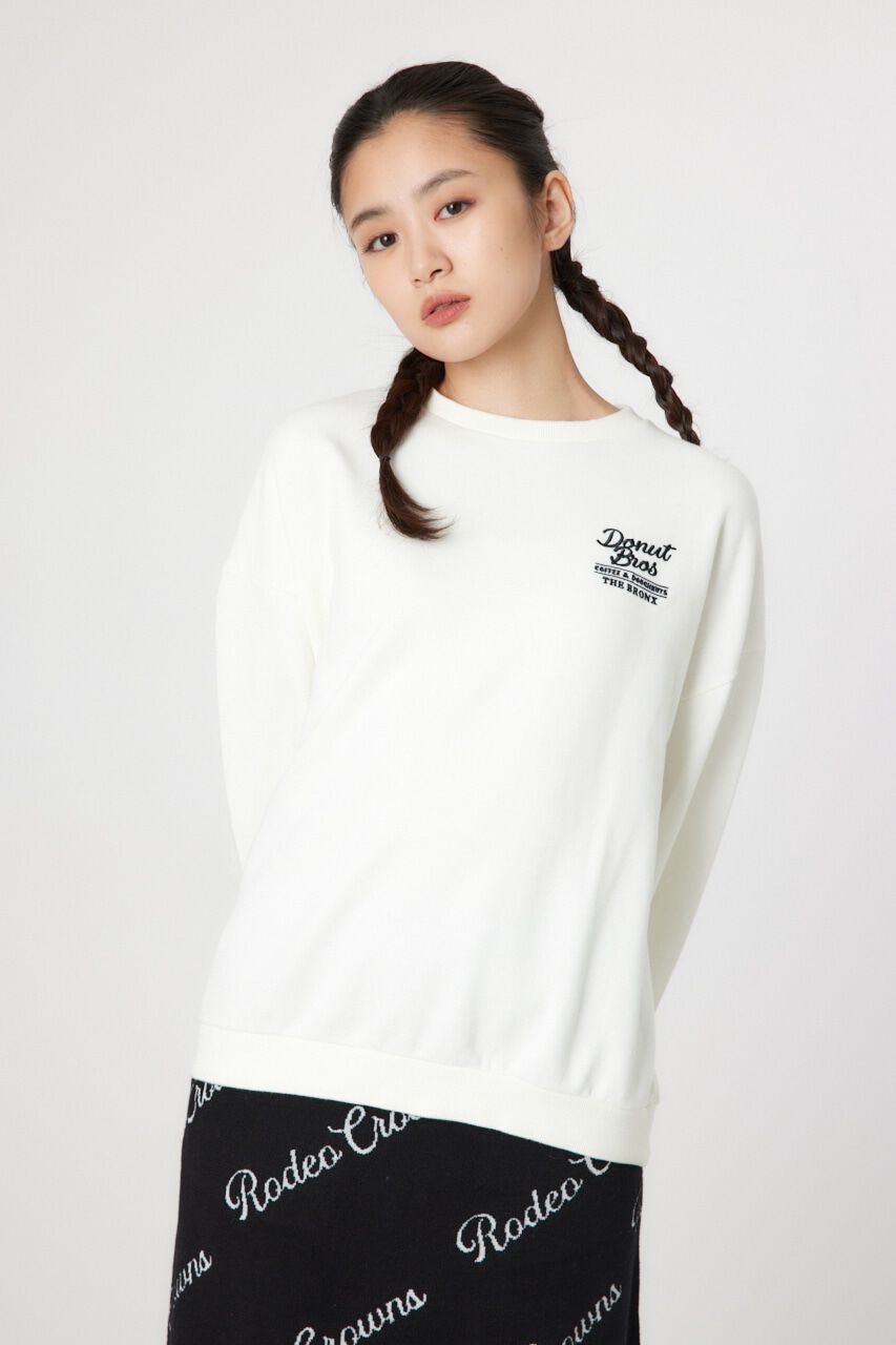 RODEO CROWNS「Donut Brosスウェットトップス」|パーカー|O/WHT1
