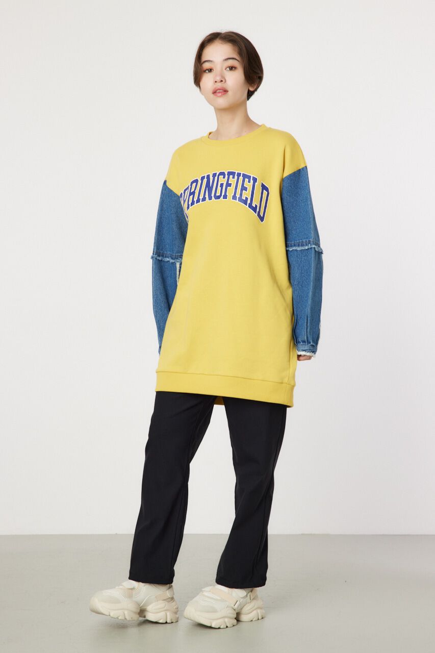 RODEO CROWNS「デニムドッキングスウェットワンピース」|ワンピース|