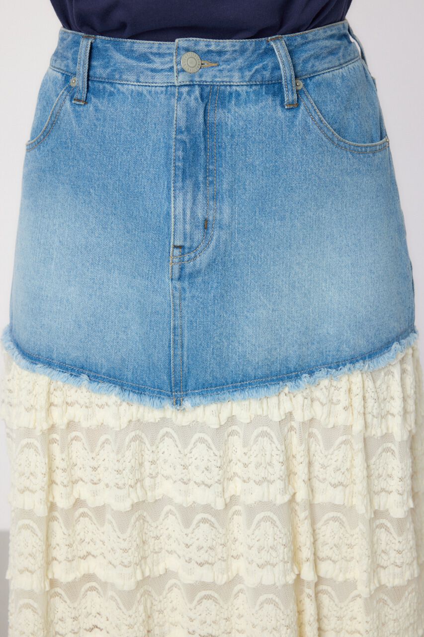 RODEO CROWNS「デニム&times;レーススカート」|スカート|