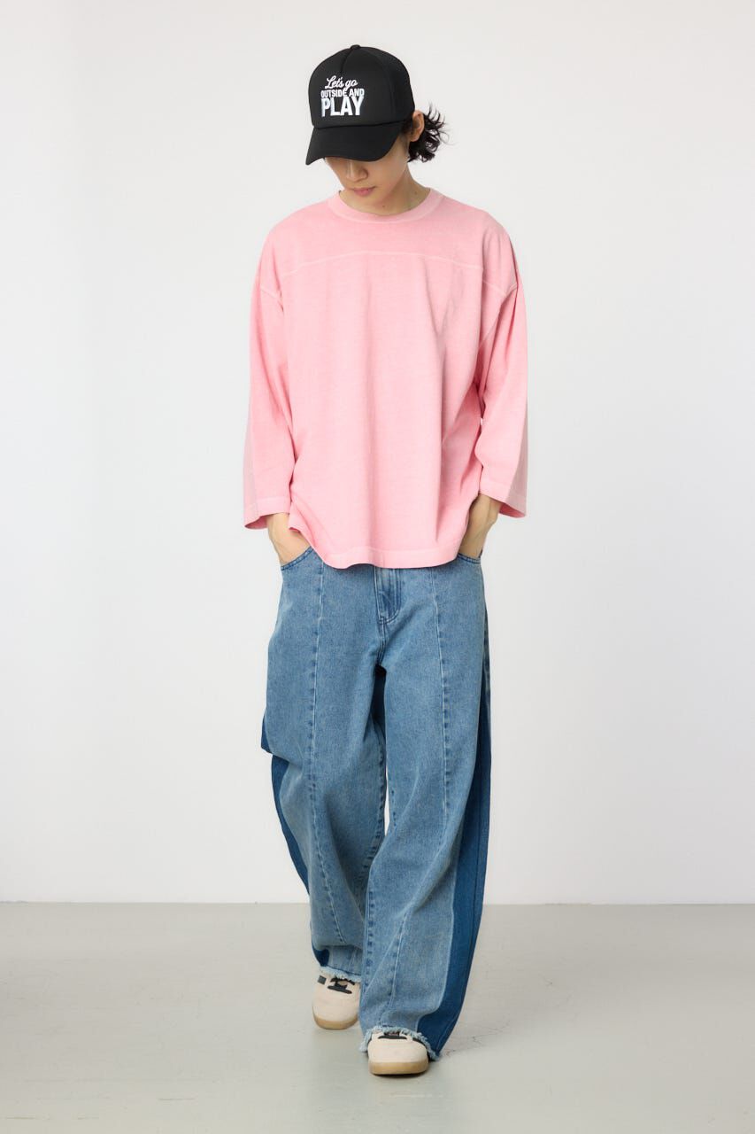 RODEO CROWNS「ピグメントフットボール7分袖Tシャツ」|Tシャツ・カットソー|