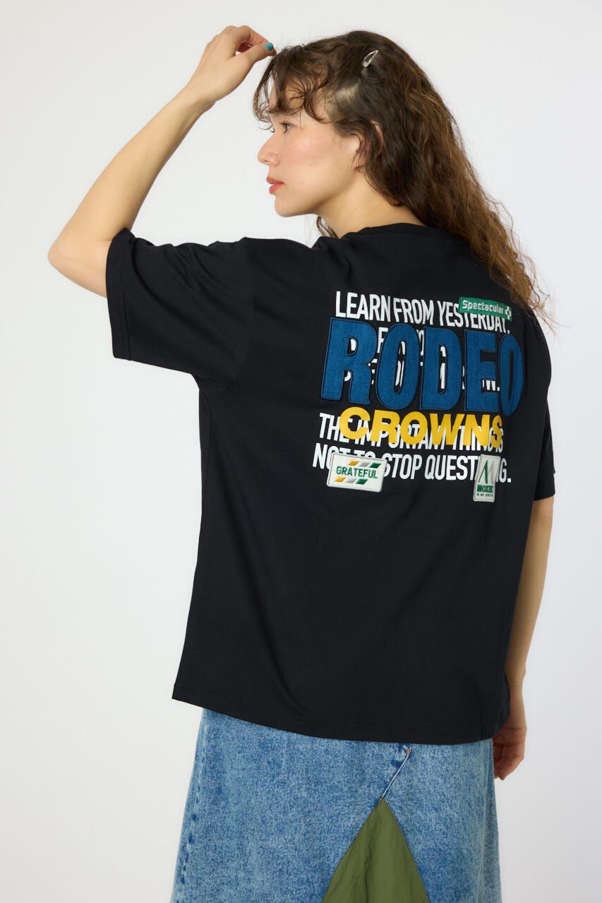 RODEO CROWNS「Overlap デニムアップリケTシャツ」|Tシャツ・カットソー|