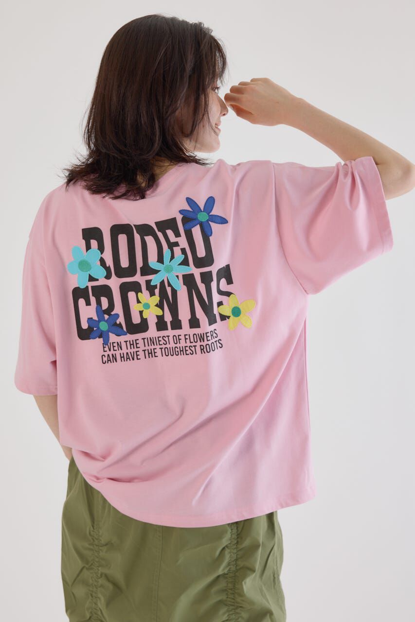 RODEO CROWNS「フラワークロスパッチTシャツ」|Tシャツ・カットソー|