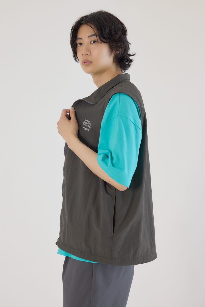 RODEO CROWNS「ドロストスタンドネックベスト」|ダウンベスト・ベスト|