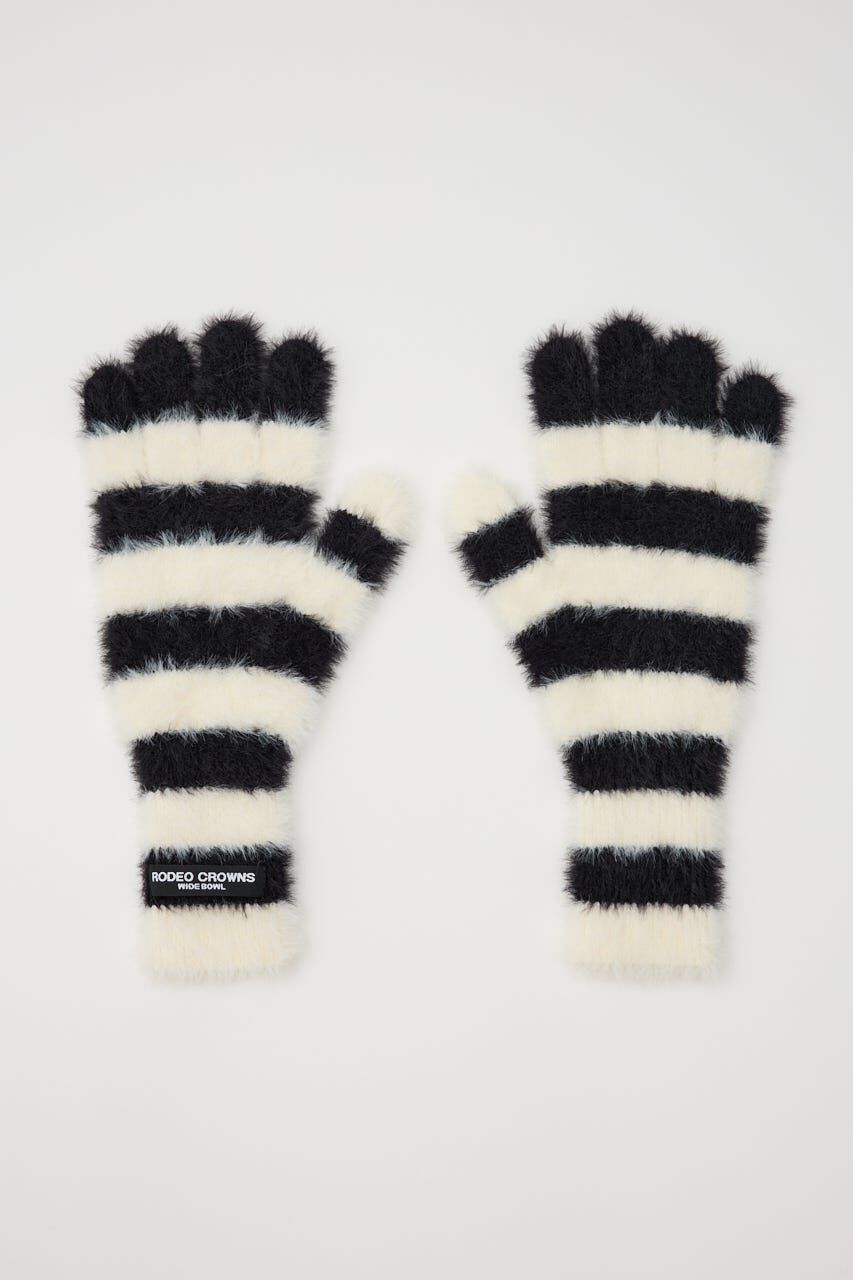 RODEO CROWNS「シャギーニットグローブ」|その他|柄BLK5