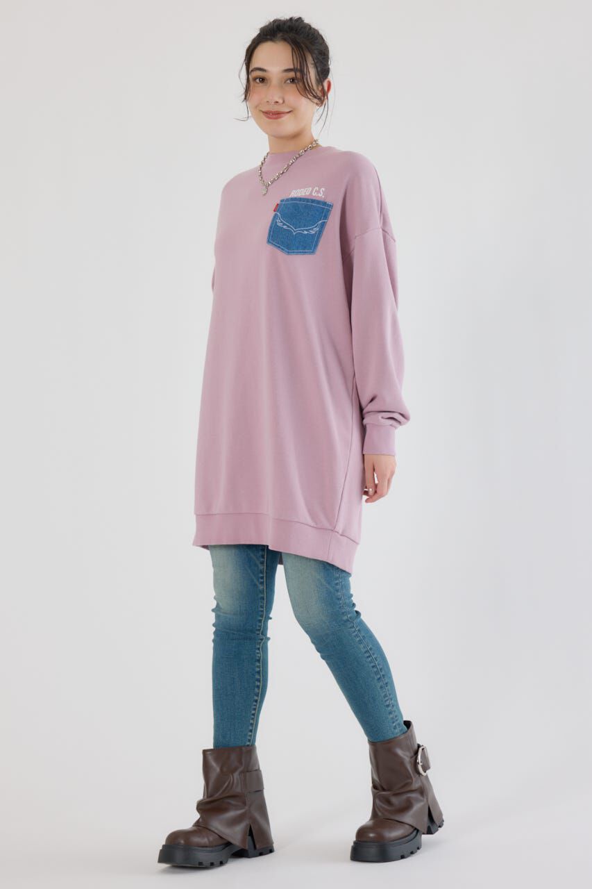 RODEO CROWNS「グランジロゴデニムアップリケワンピース」|ワンピース|