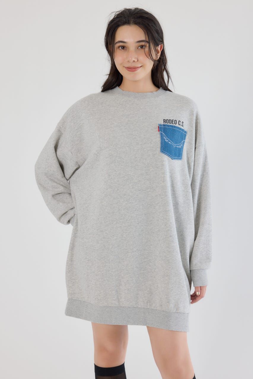 RODEO CROWNS「グランジロゴデニムアップリケワンピース」|ワンピース|L/T.GRY1