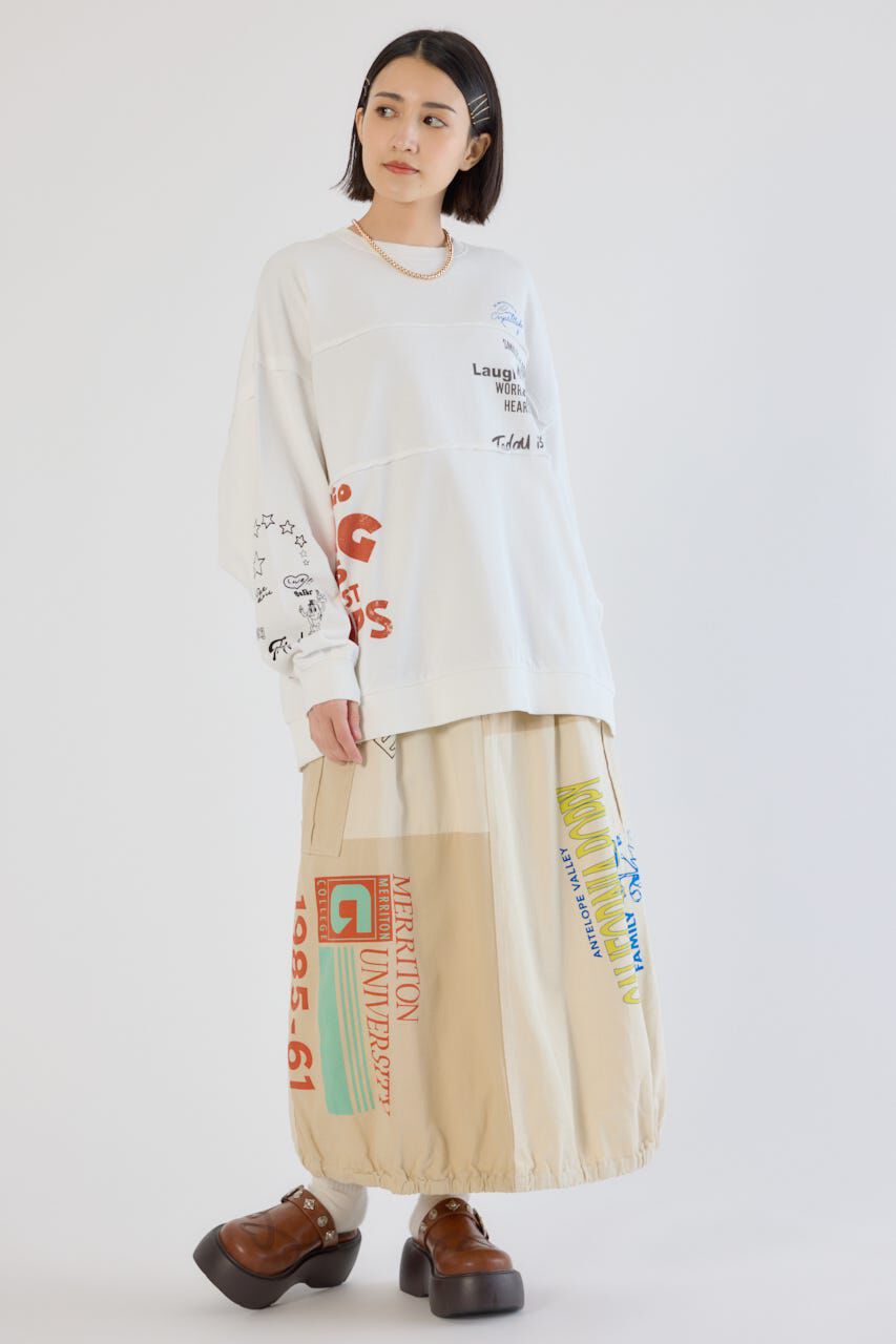 RODEO CROWNS「加工アウトシームスウェットトップス」|パーカー|