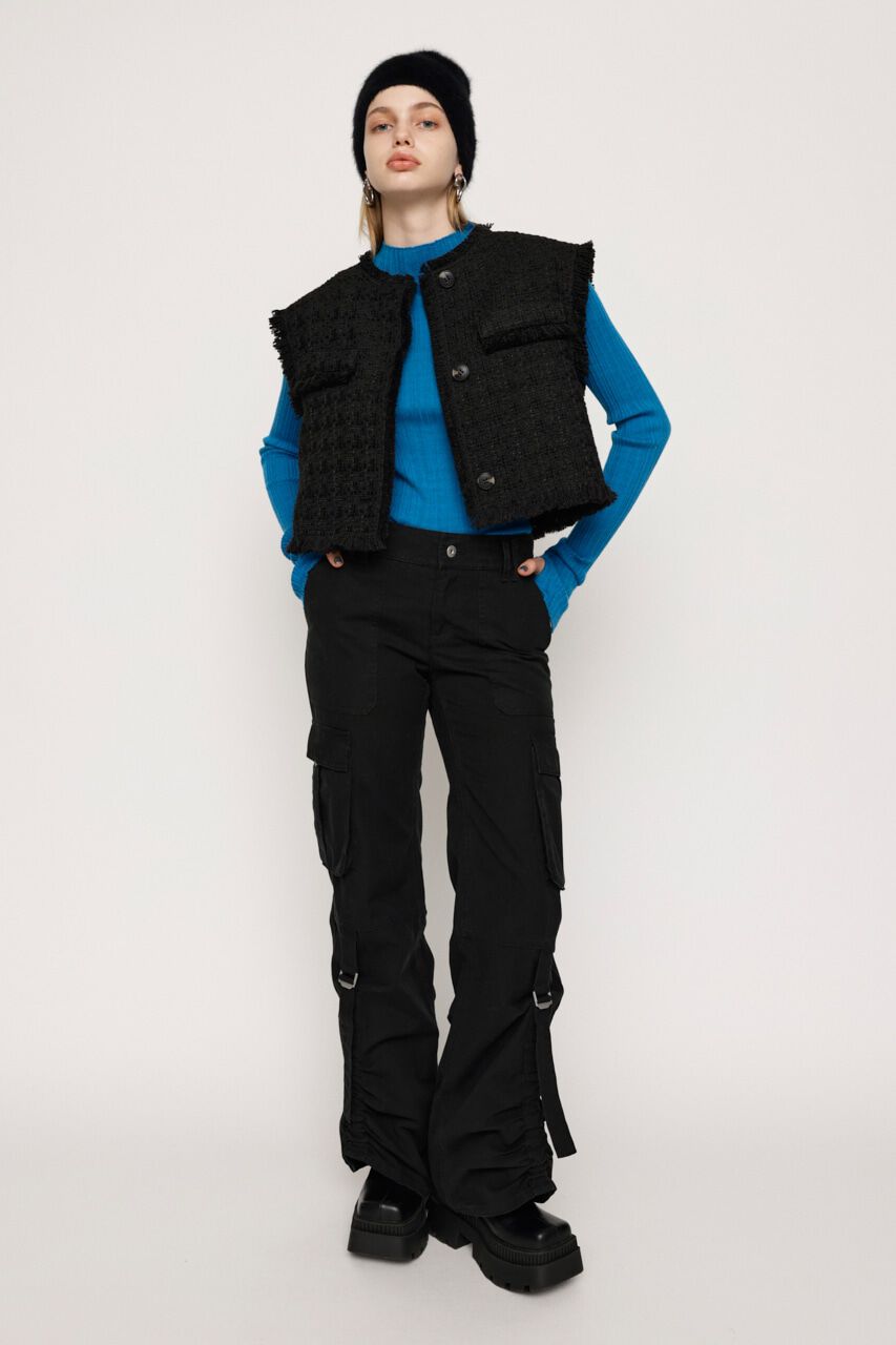 SLY「FRINGE TWEED ベスト」|ダウンベスト・ベスト|