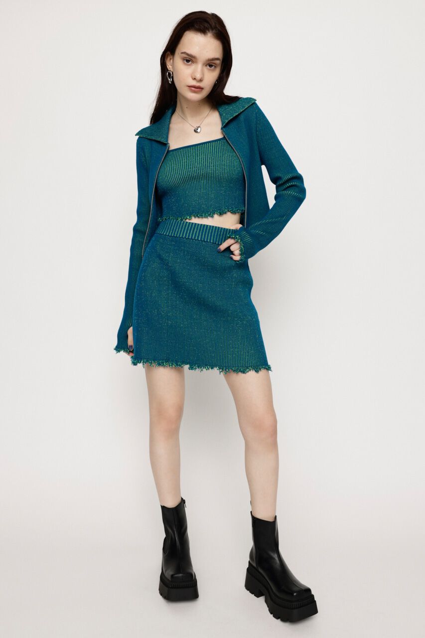 SLY「DAMAGING RIB ショートスカート」|スカート|