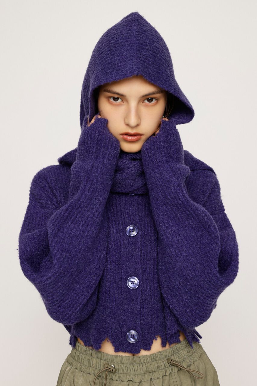 SLY「WOOL MIX KNIT HOODED マフラー」|その他|