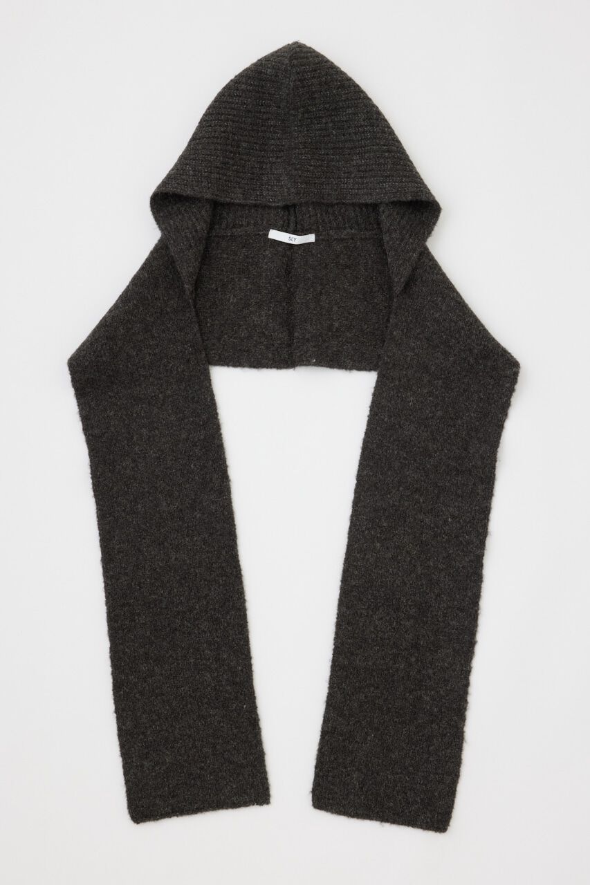 SLY「WOOL MIX KNIT HOODED マフラー」|その他|