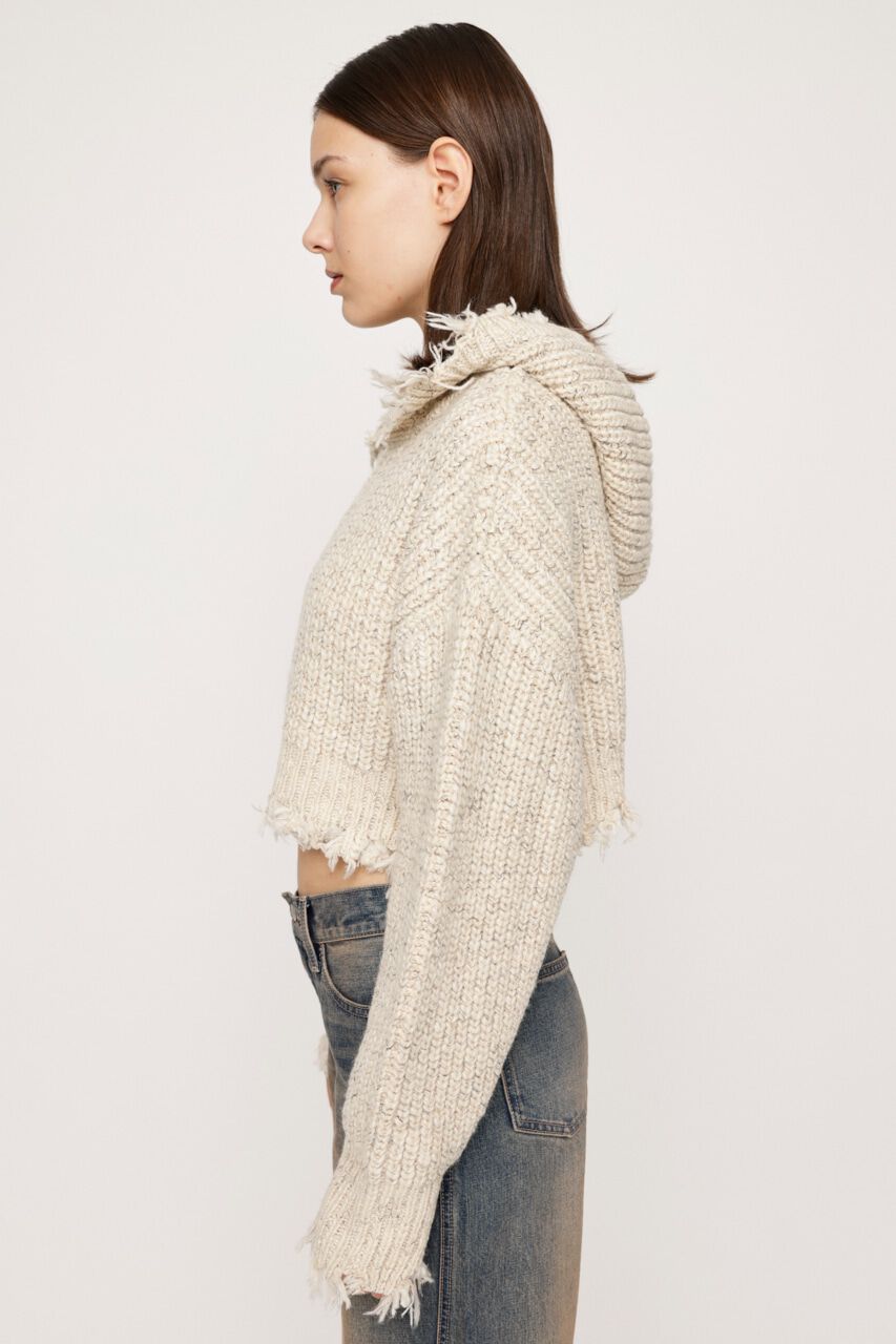 SLY「DAMAGED CHUNKY HOODIE」|カーディガン|