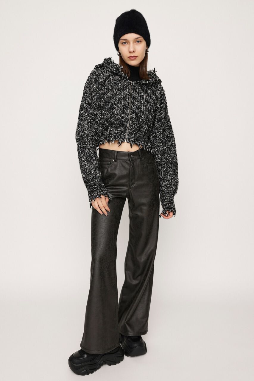 SLY「DAMAGED CHUNKY HOODIE」|カーディガン|