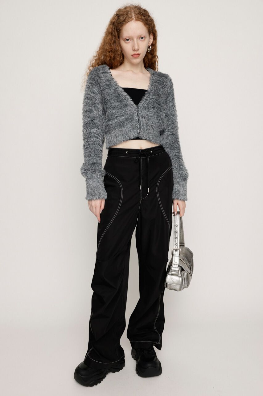 SLY「MINKY CROPPED COMPACT カーディガン」|カーディガン|