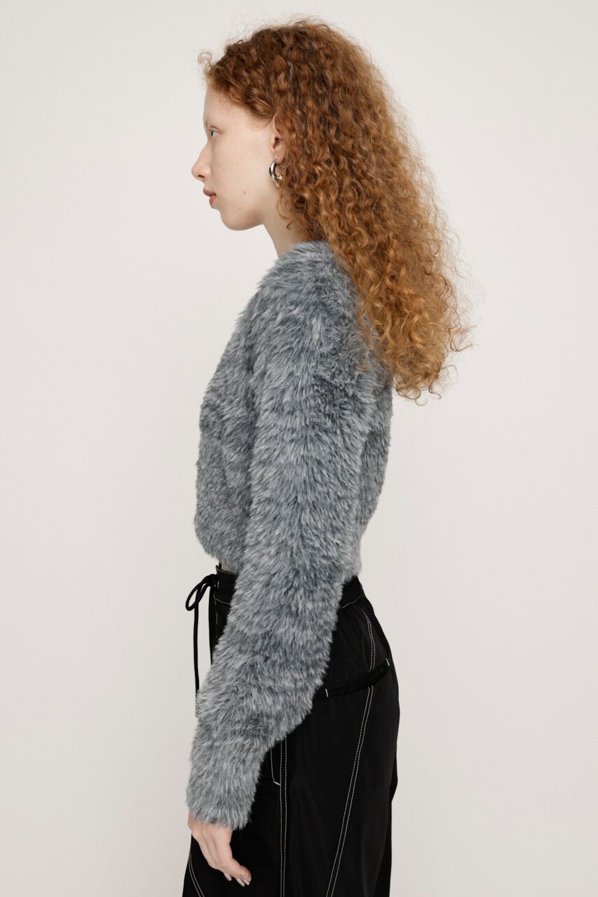 SLY「MINKY CROPPED COMPACT カーディガン」|カーディガン|