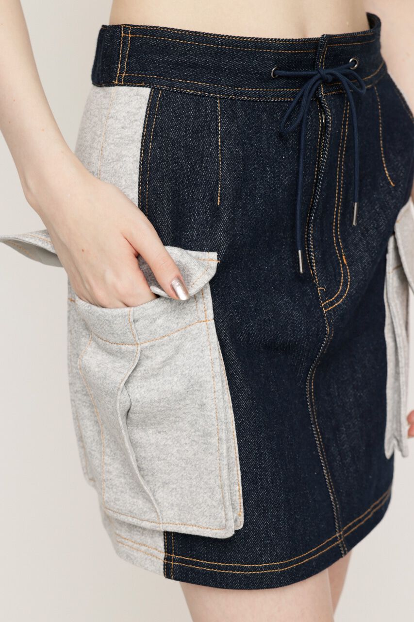 SLY「COMBI CUT ショートスカート」|スカート|