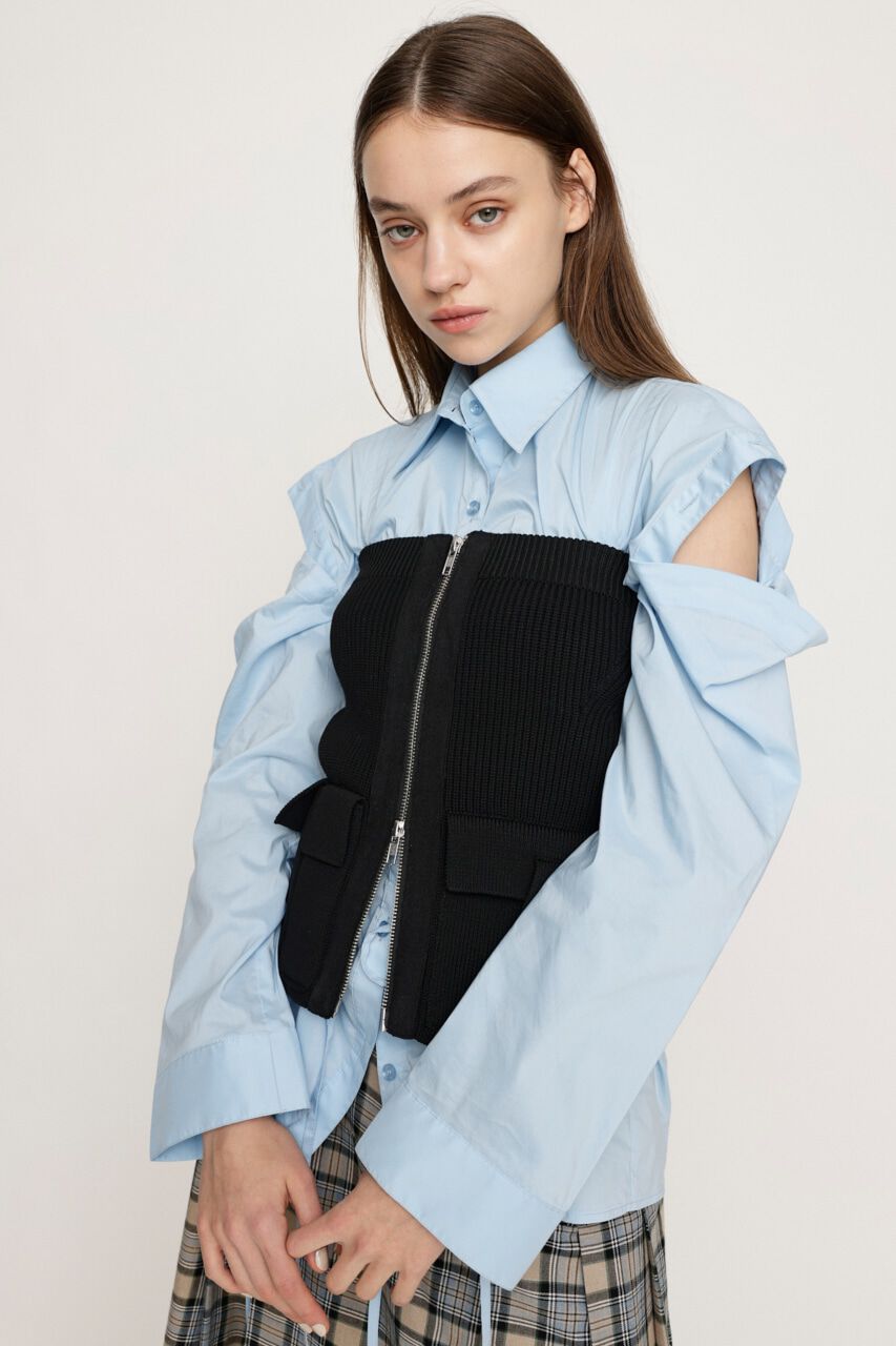 SLY「PK KNIT BUSTIER」|チューブトップ|