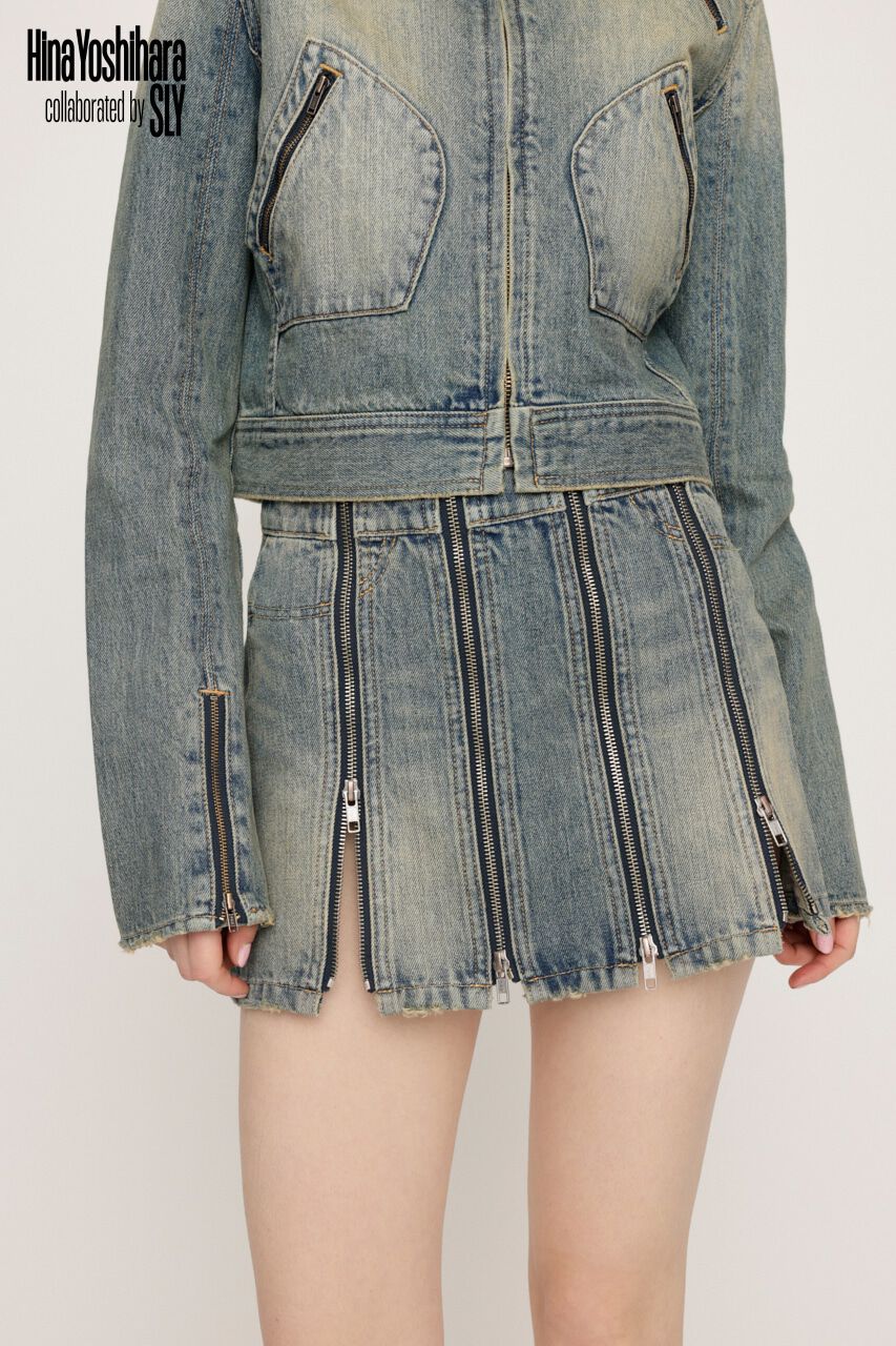 SLY「HinaYoshiharaxSLY L／W DENIM スカート」|スカート|L/BLU1