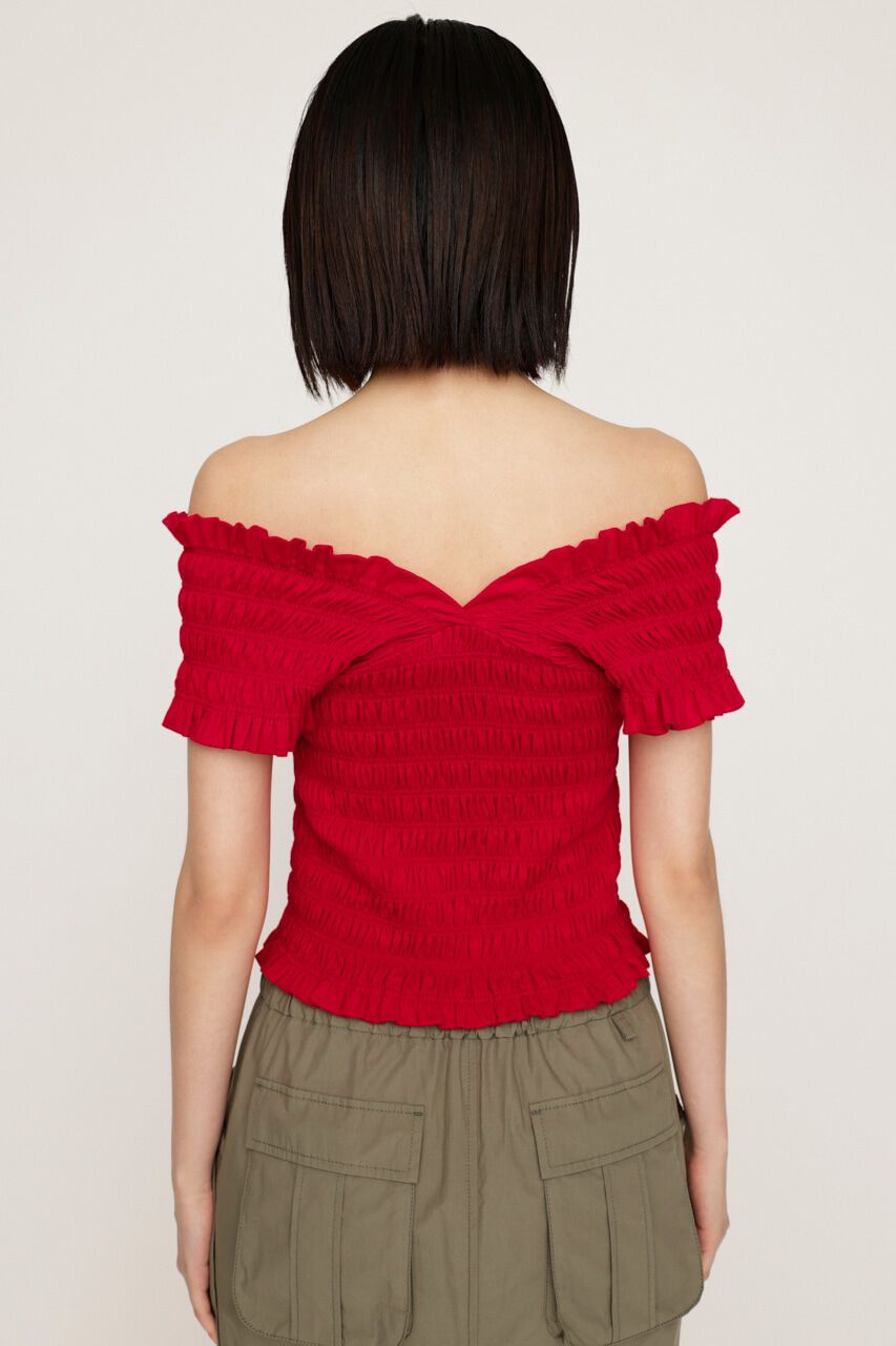 SLY「2WAY SHIRRING BUSTIER トップス」|タンクトップ|