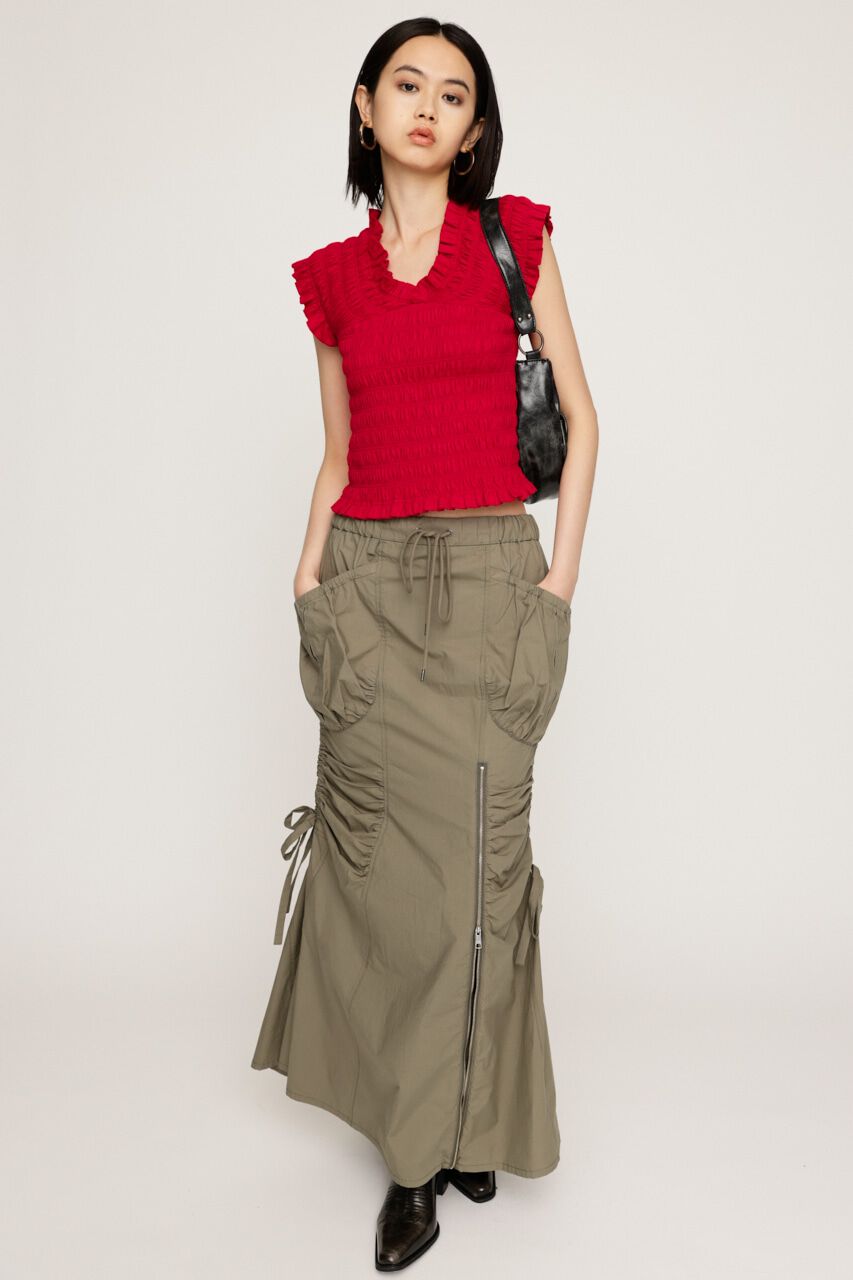 SLY「2WAY SHIRRING BUSTIER トップス」|タンクトップ|