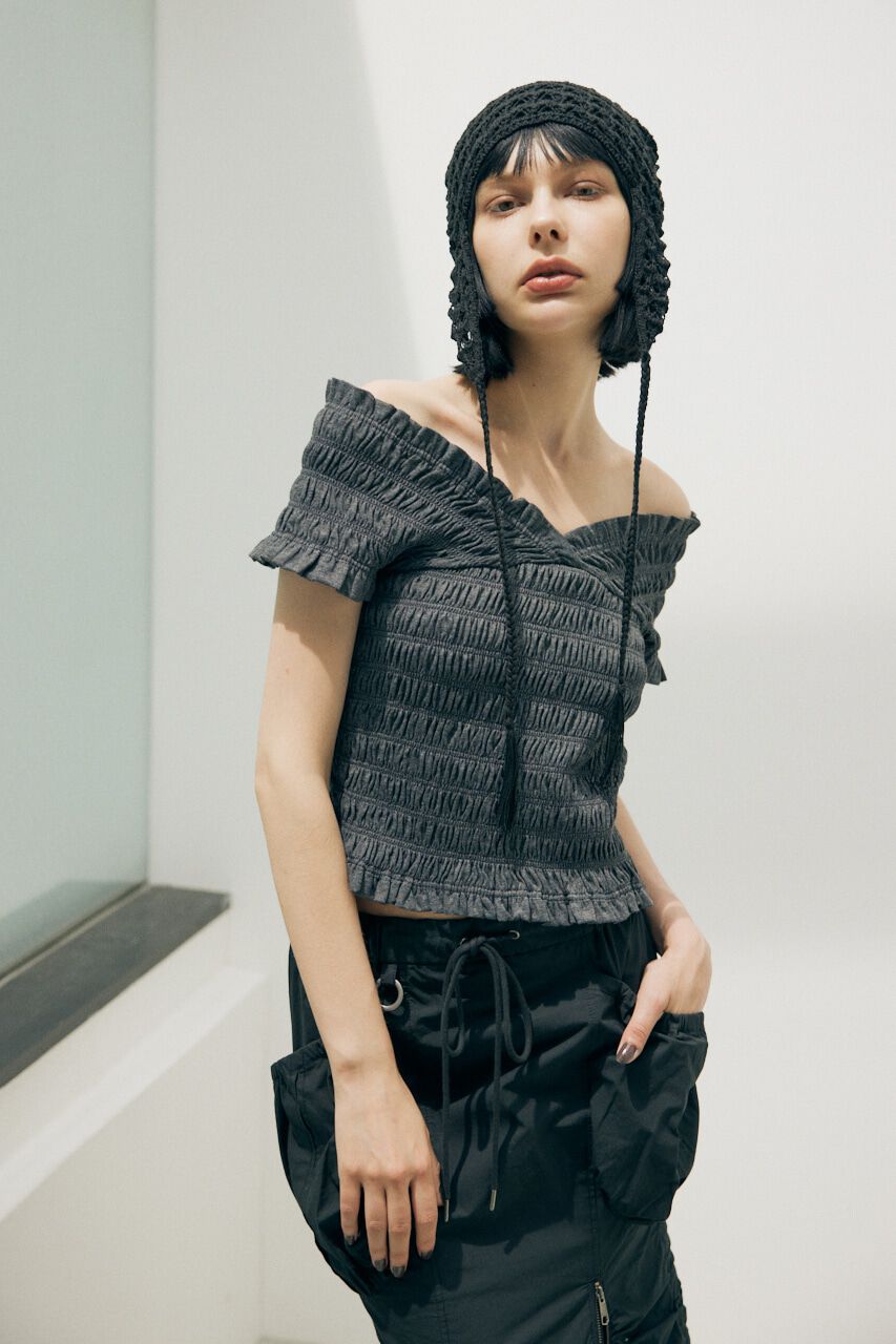 SLY「2WAY SHIRRING BUSTIER トップス」|タンクトップ|