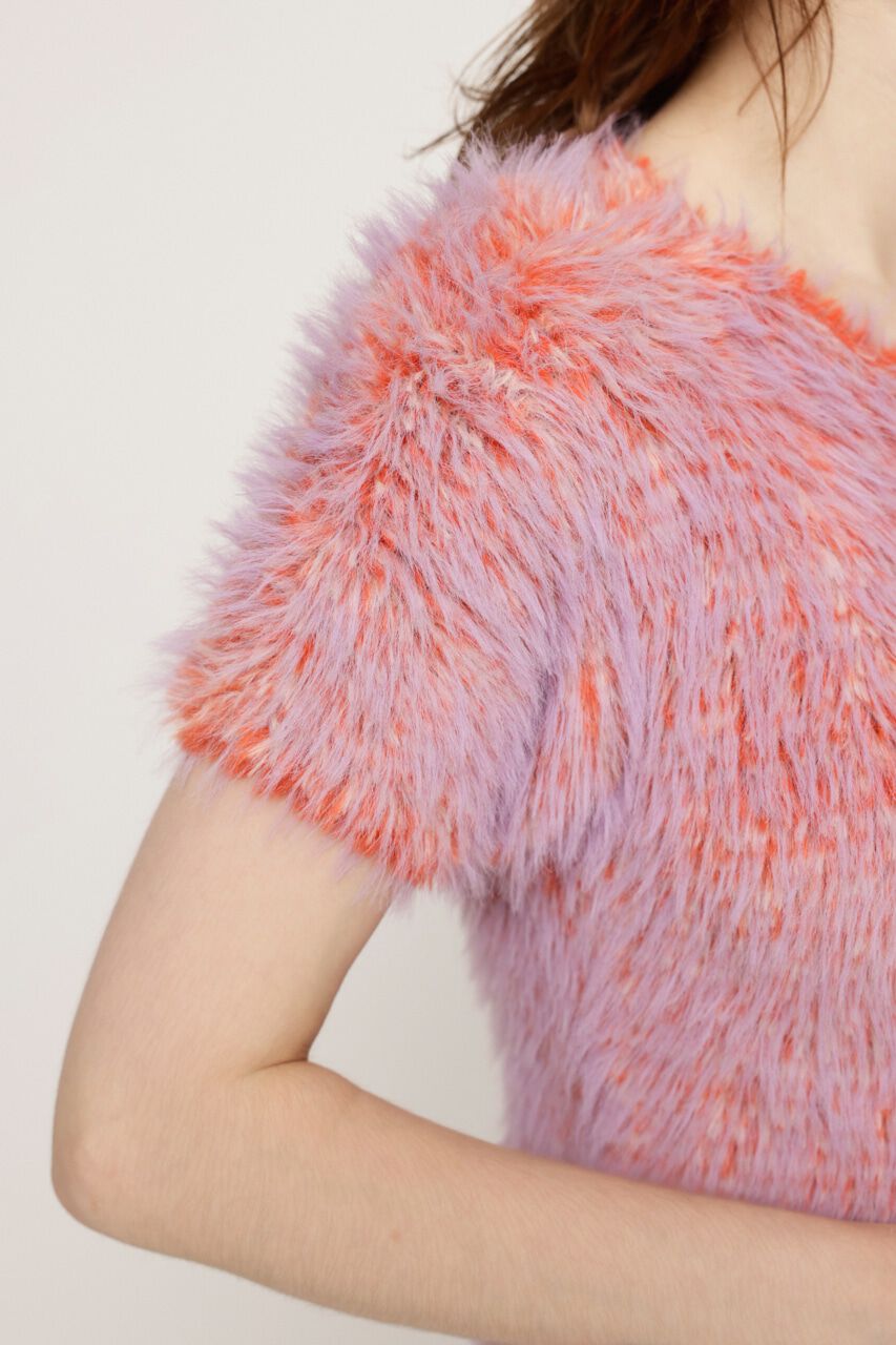 SLY「MIX SHAGGY TINY Tシャツ」|ニット・セーター|