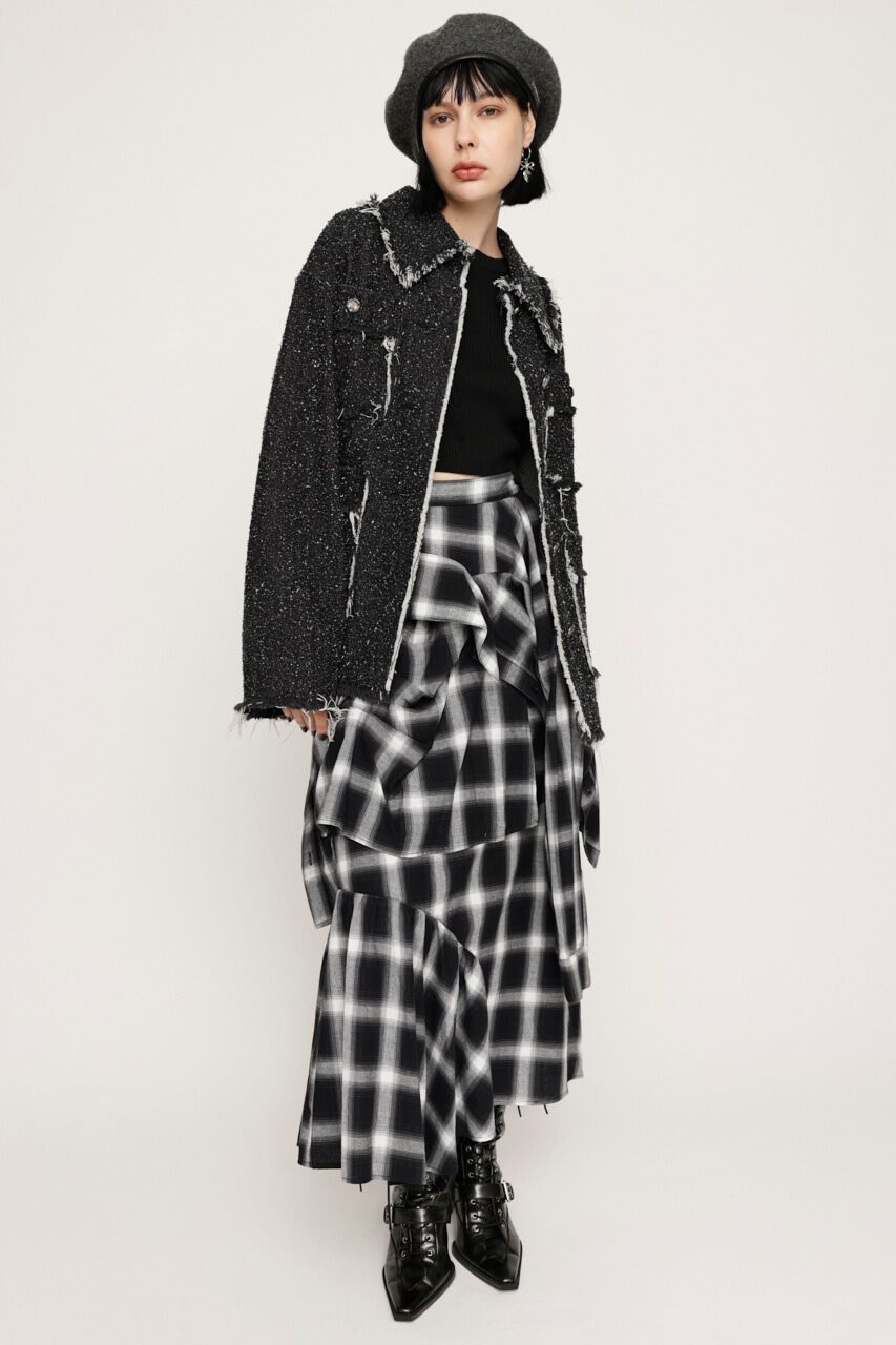 SLY「GRAIN TWEED JK-BE」|デニムジャケット|