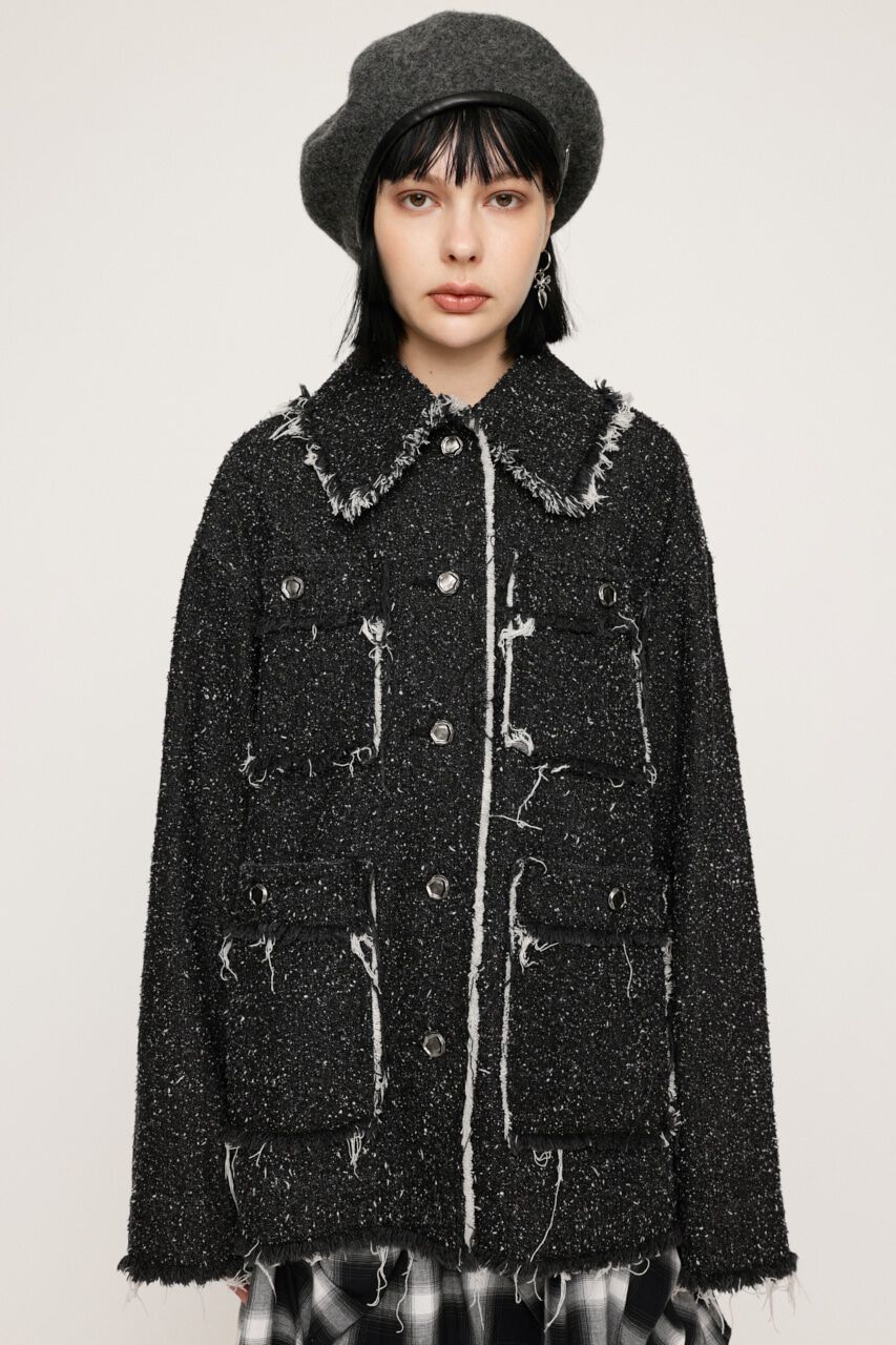 SLY「GRAIN TWEED JK-BE」|デニムジャケット|