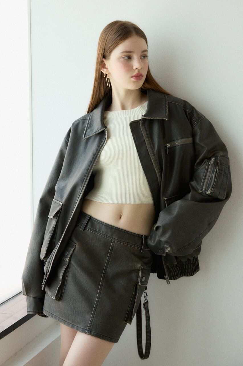 SLY「3D PK F／LEATHER MINI スカート」|スカート|