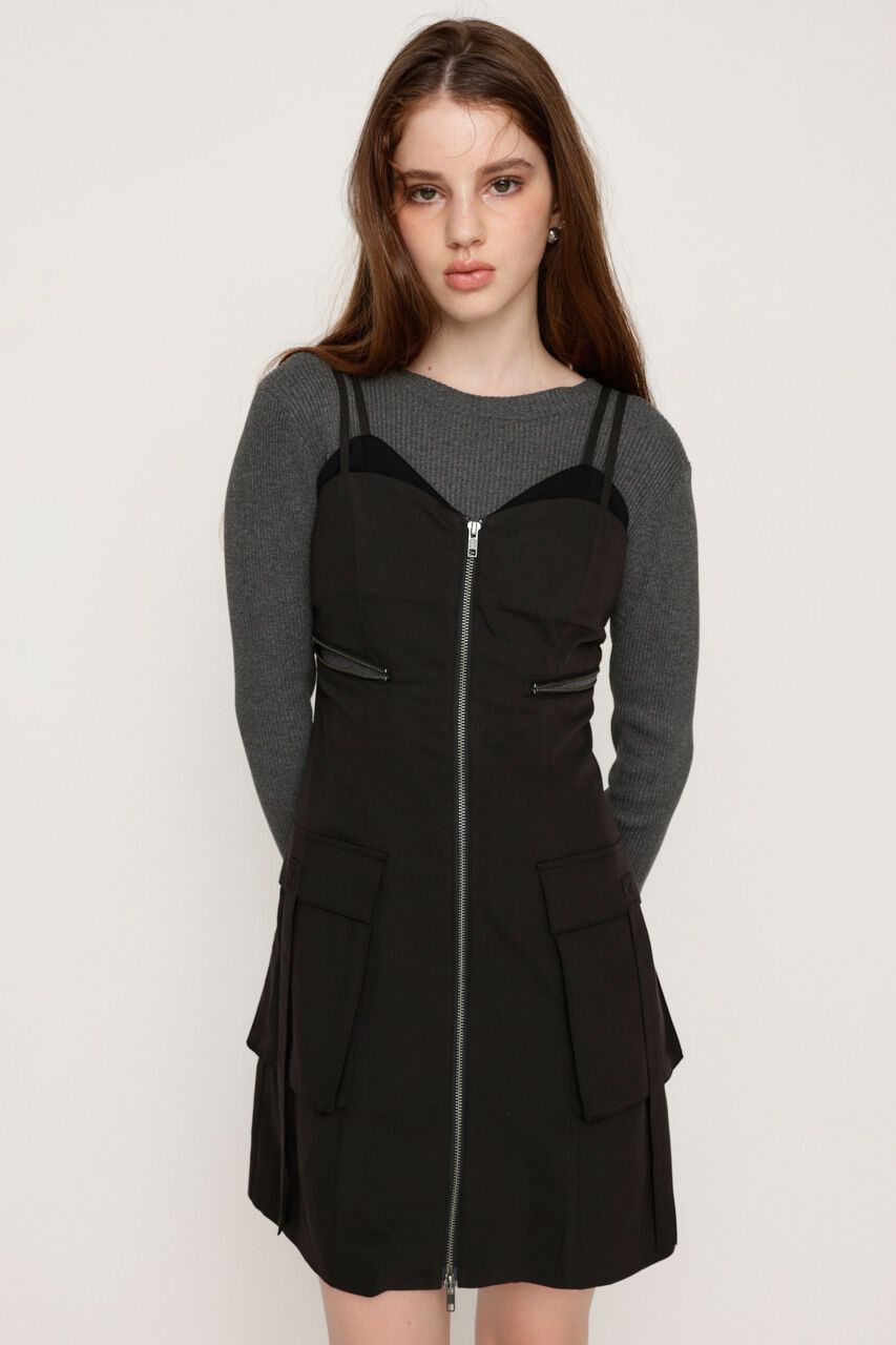 SLY「LAYERD MANNISH ワンピース」|ワンピース|BLK