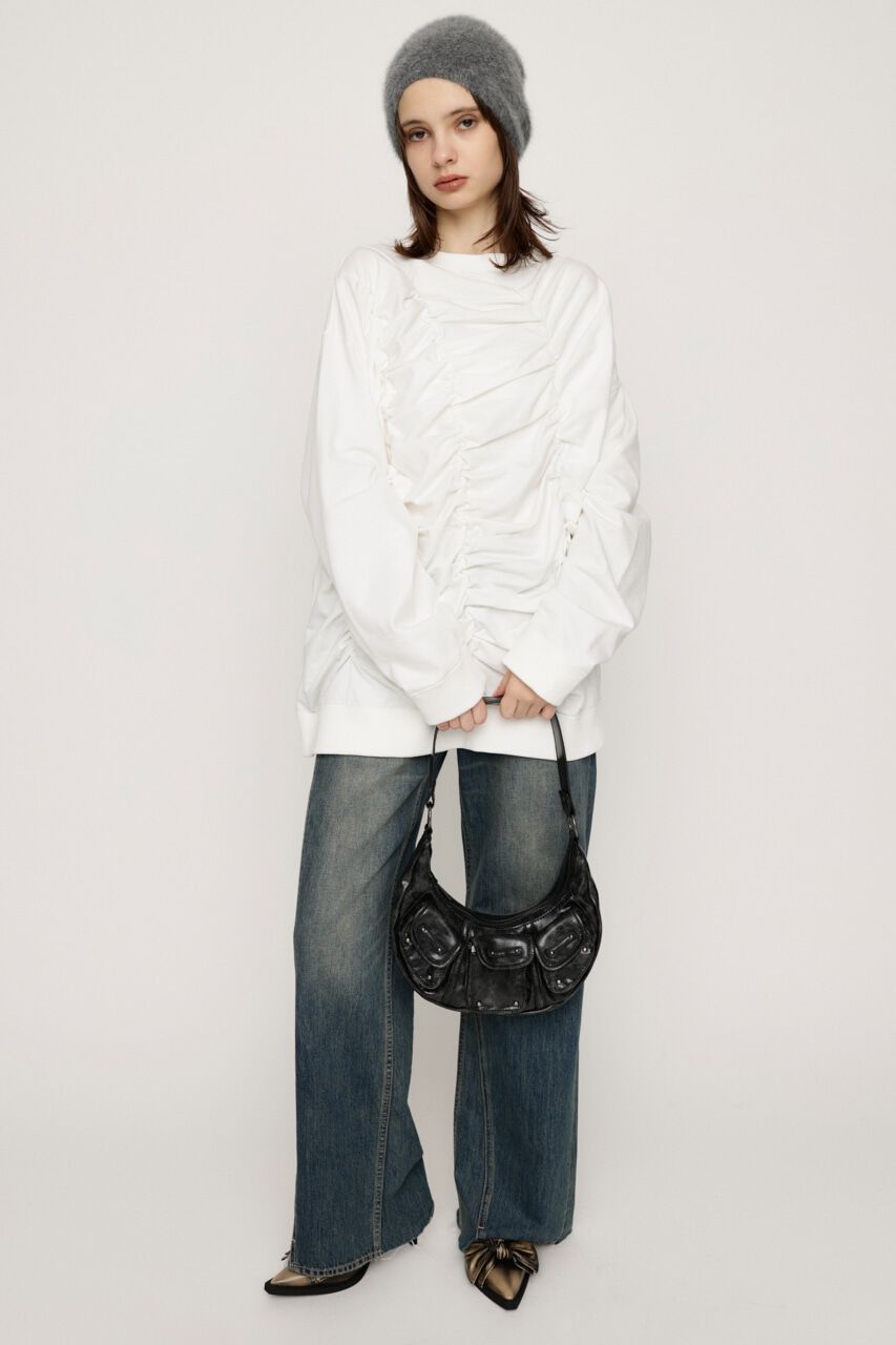 SLY「SHIRRING OVER SW トップス」|Tシャツ・カットソー|