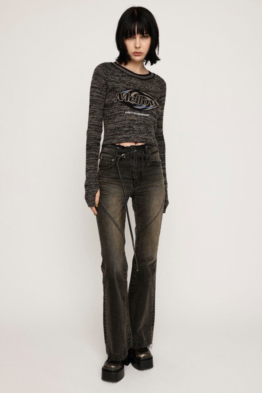 SLY「FRINGE JW FLARE PT-E」|デニム|