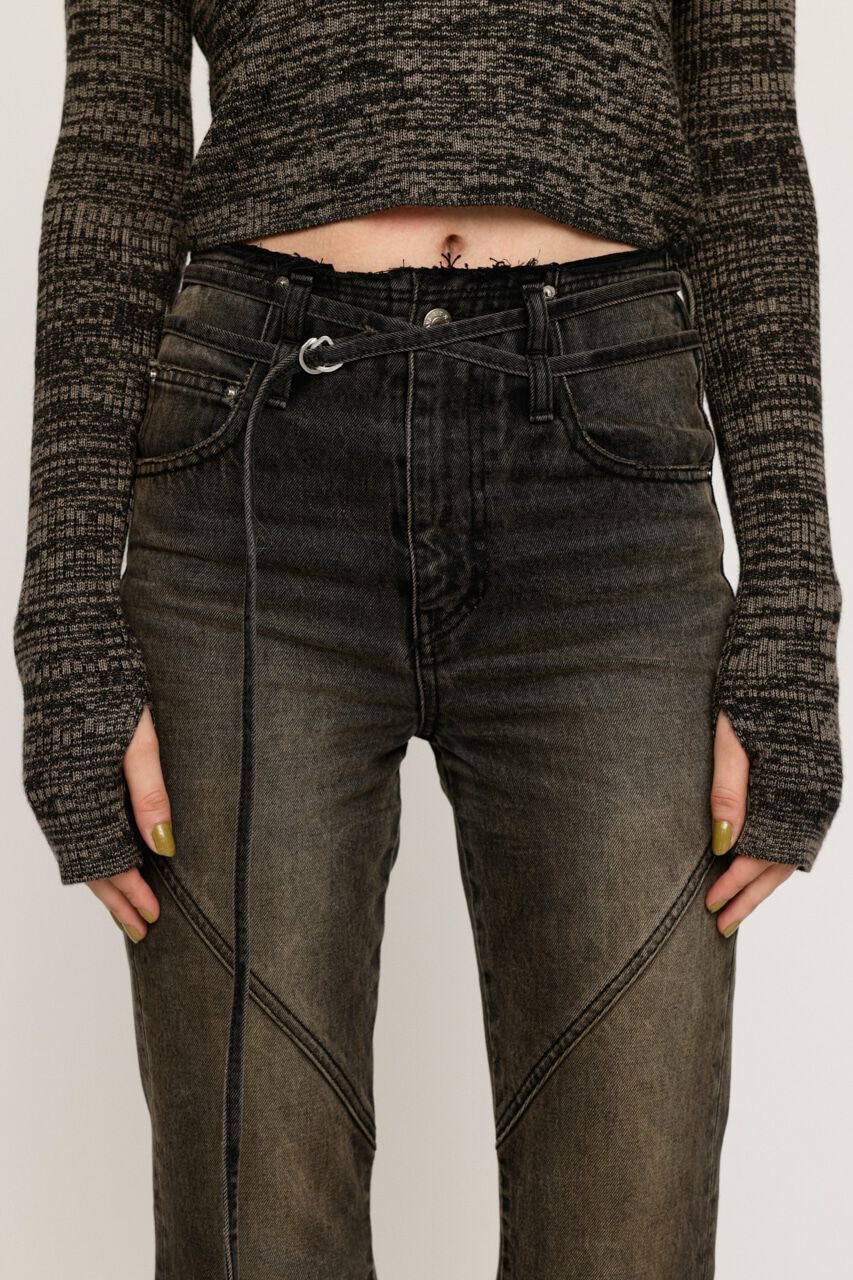 SLY「FRINGE JW FLARE PT-E」|デニム|