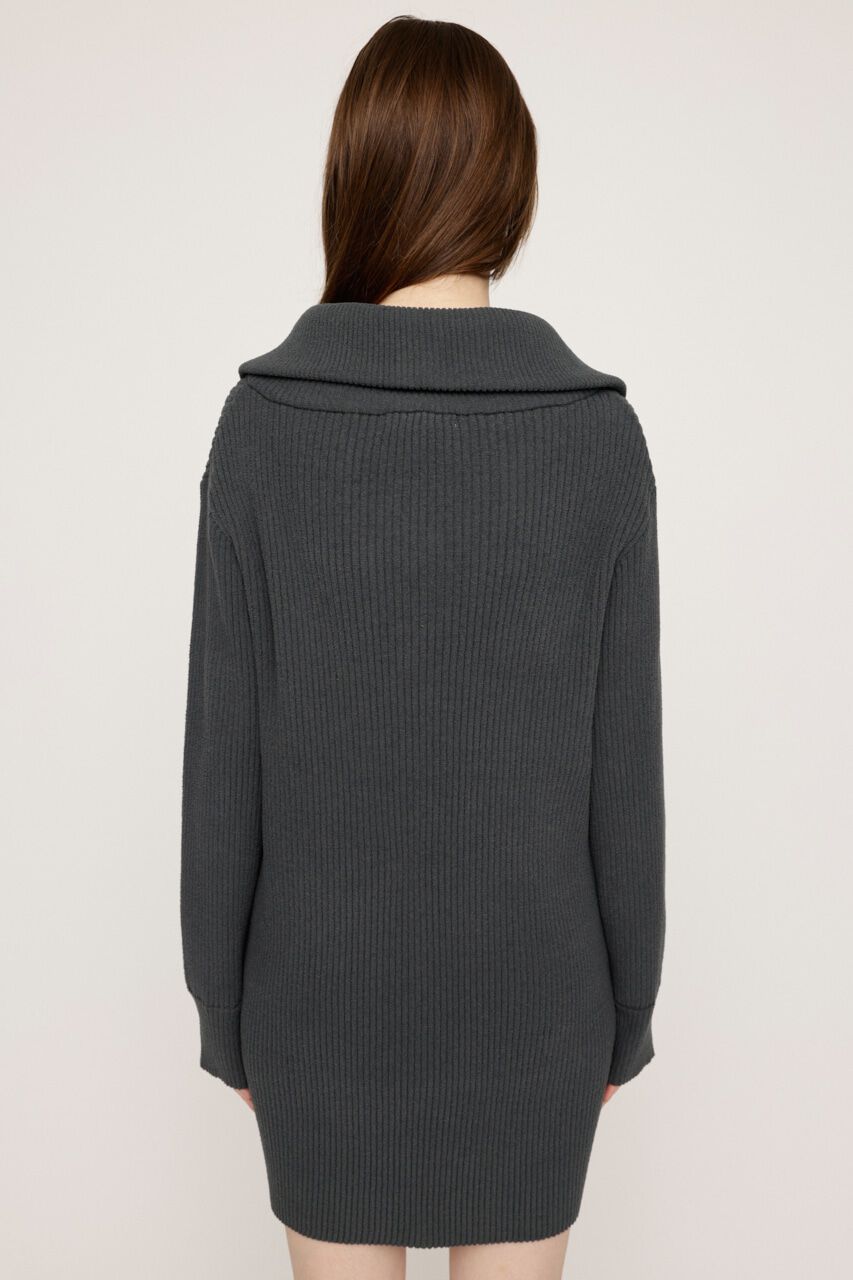 SLY「BIG COLLAR HALF ZIP ショートワンピース」|ワンピース|