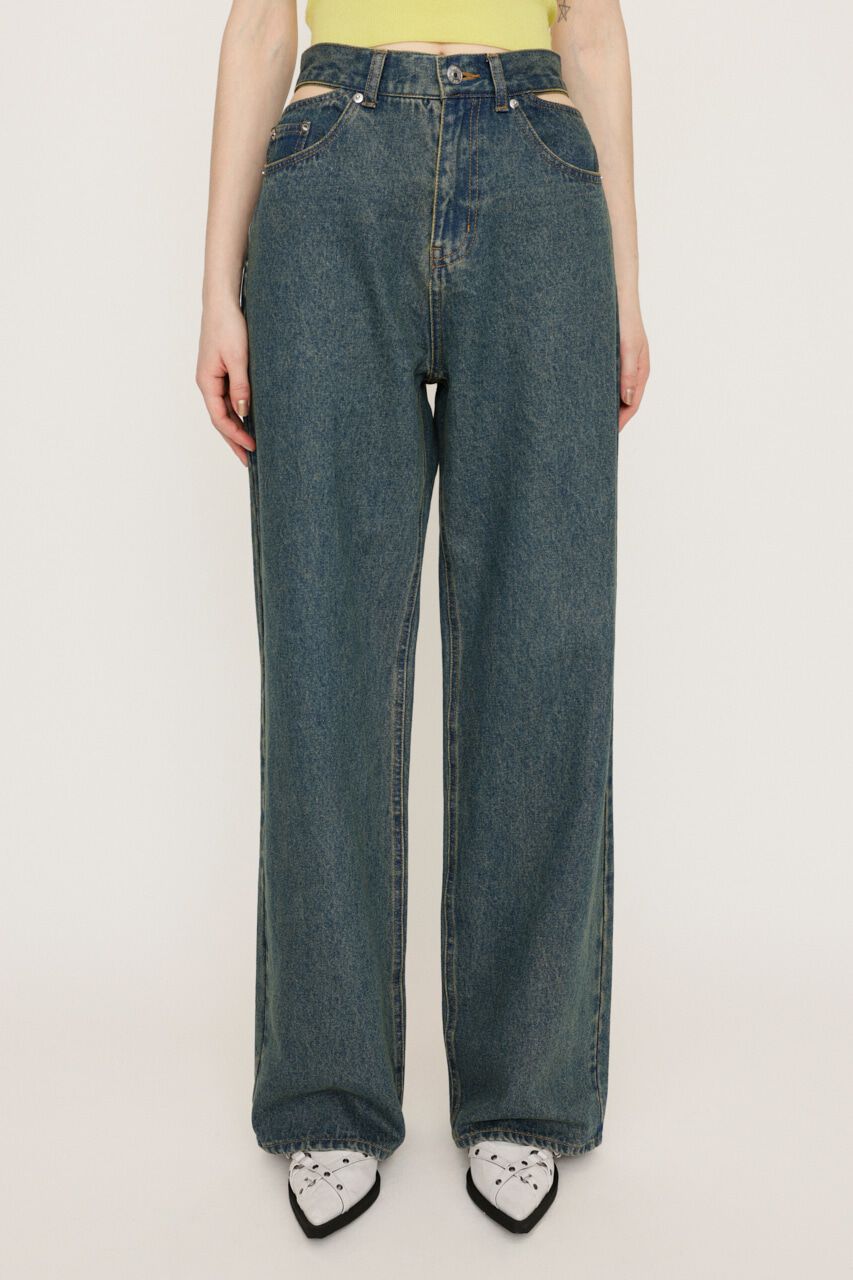 SLY「CUT OFF STRAIGHT パンツ」|デニム|