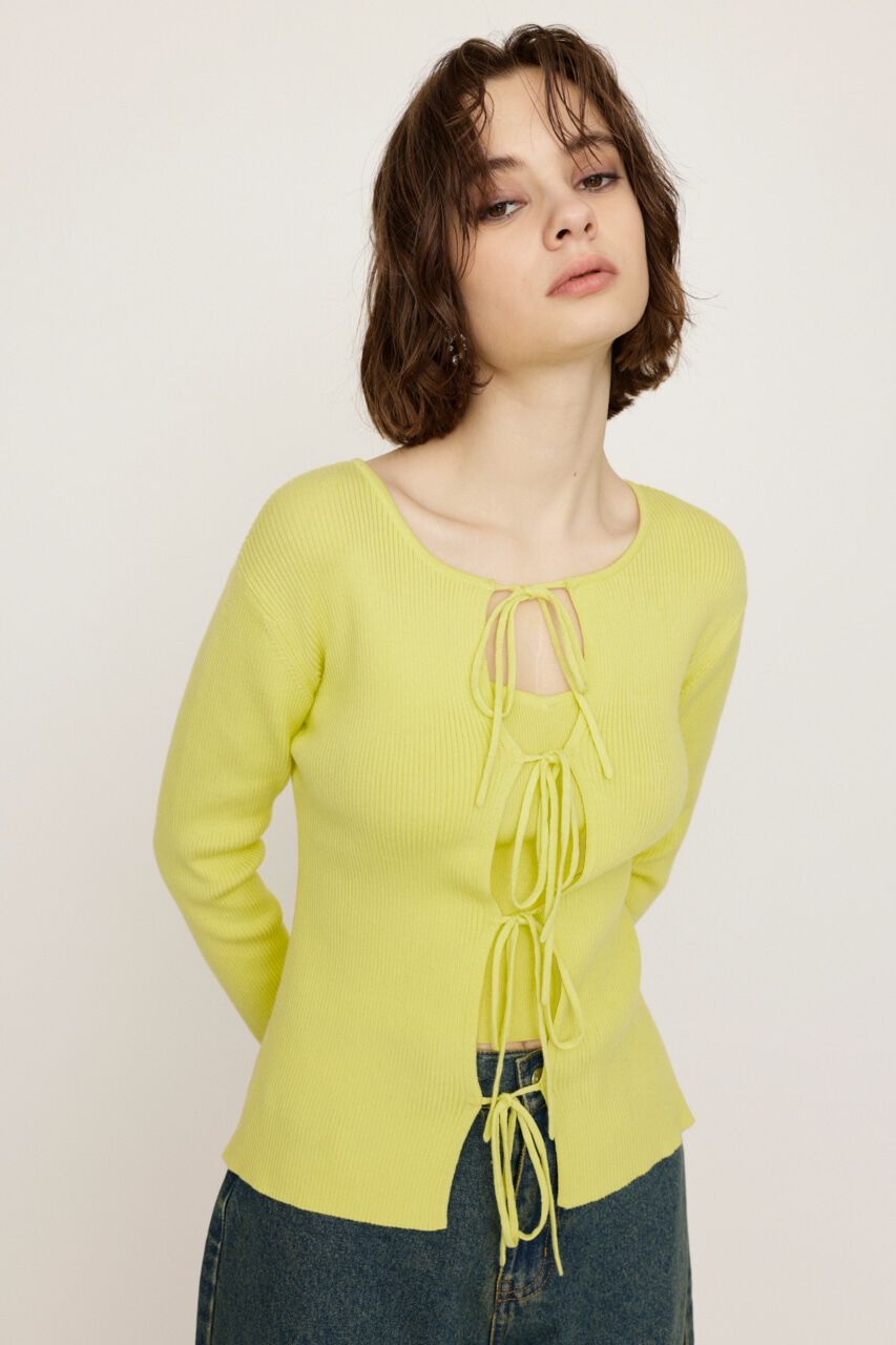 SLY「MANYWAY RIBBON KNIT トップス」|ニット・セーター|
