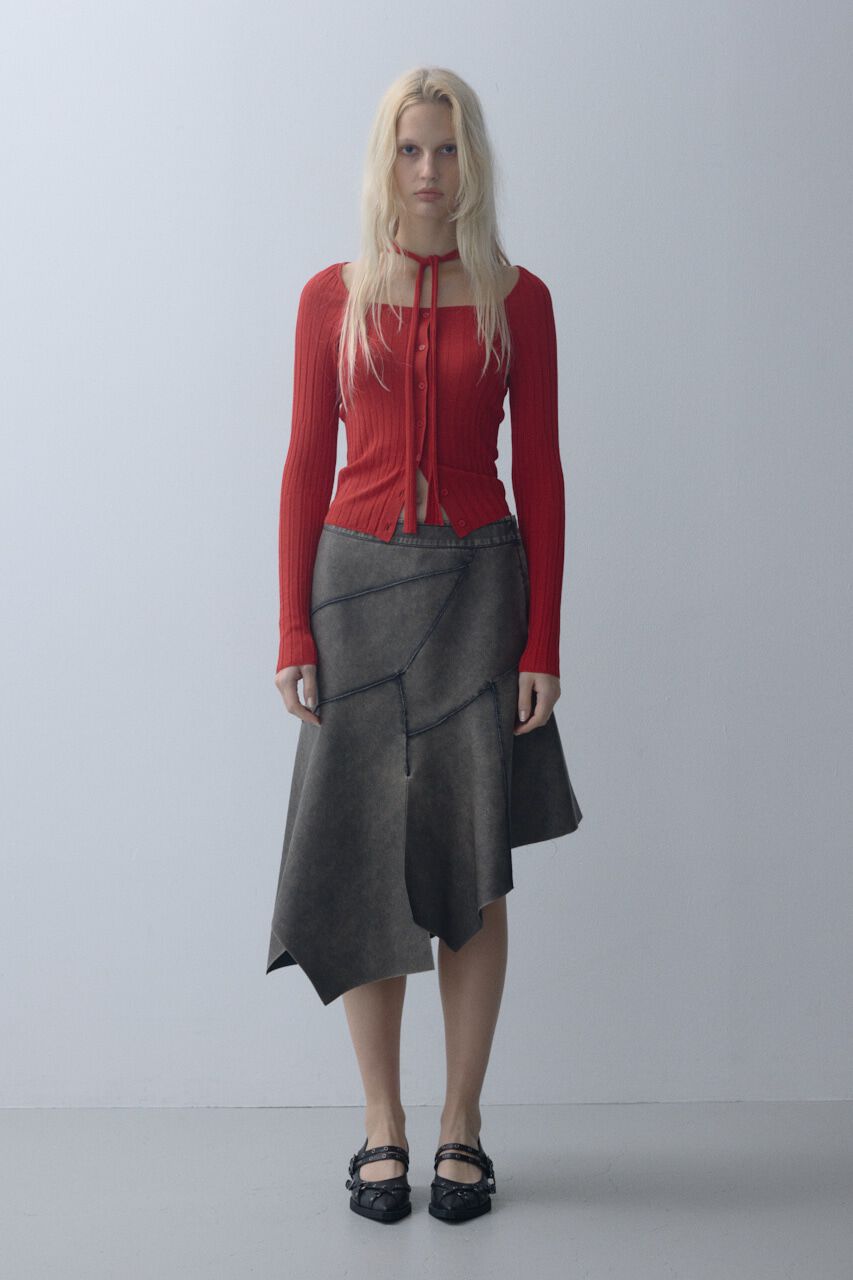 SLY「RANDOM HEM F／LEATHER ミディアムスカート」|スカート|