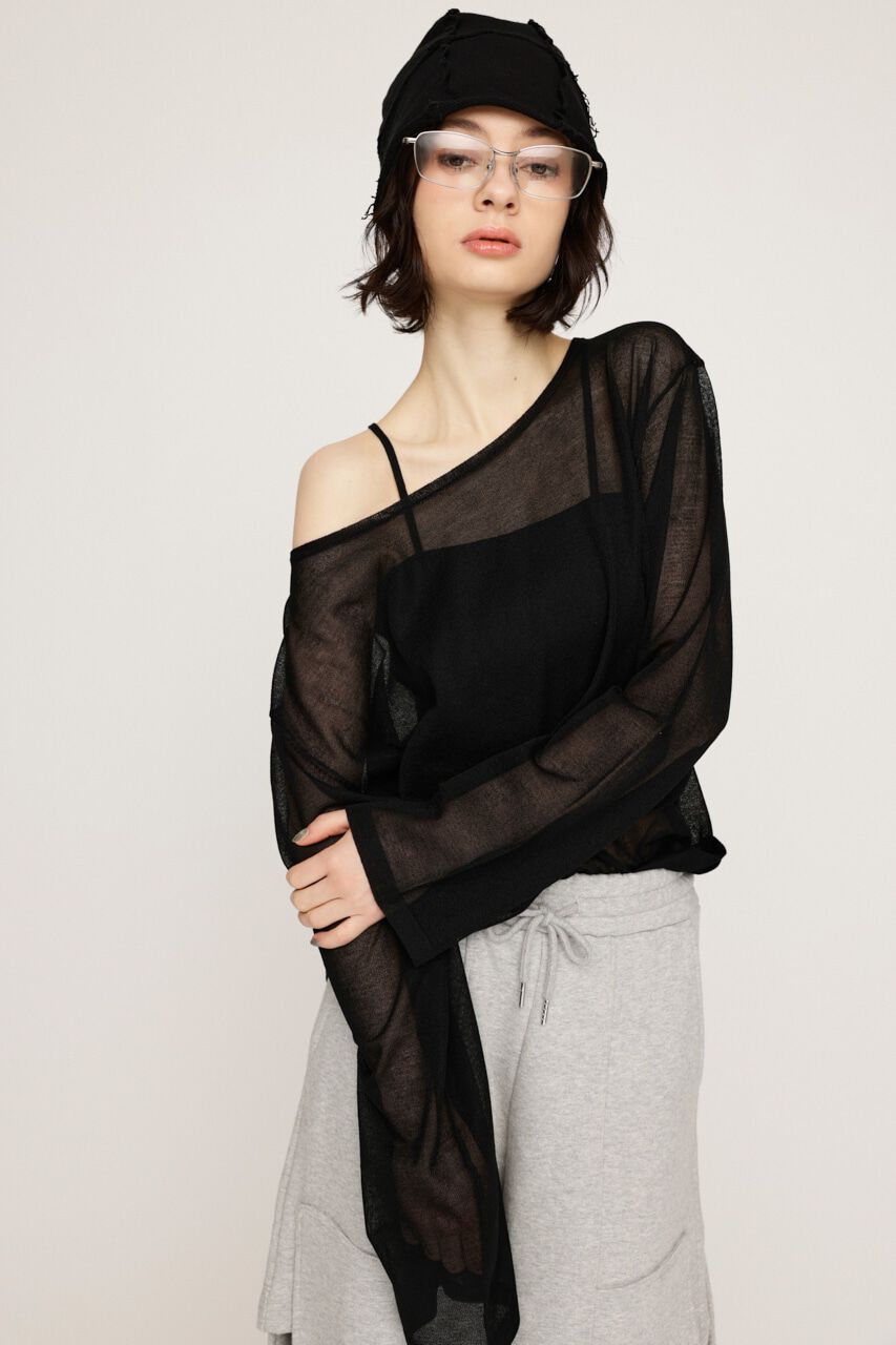 SLY「OVERSIZE SHEER トップス」|ニット・セーター|