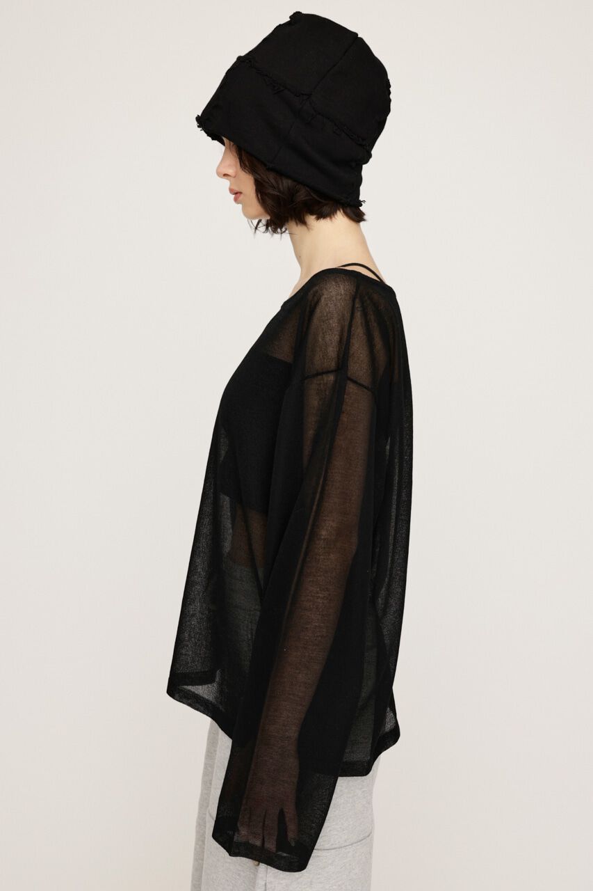 SLY「OVERSIZE SHEER トップス」|ニット・セーター|