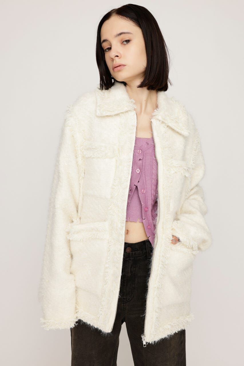 SLY「FLUFFY TWEED ジャケット」|その他|O/WHT1